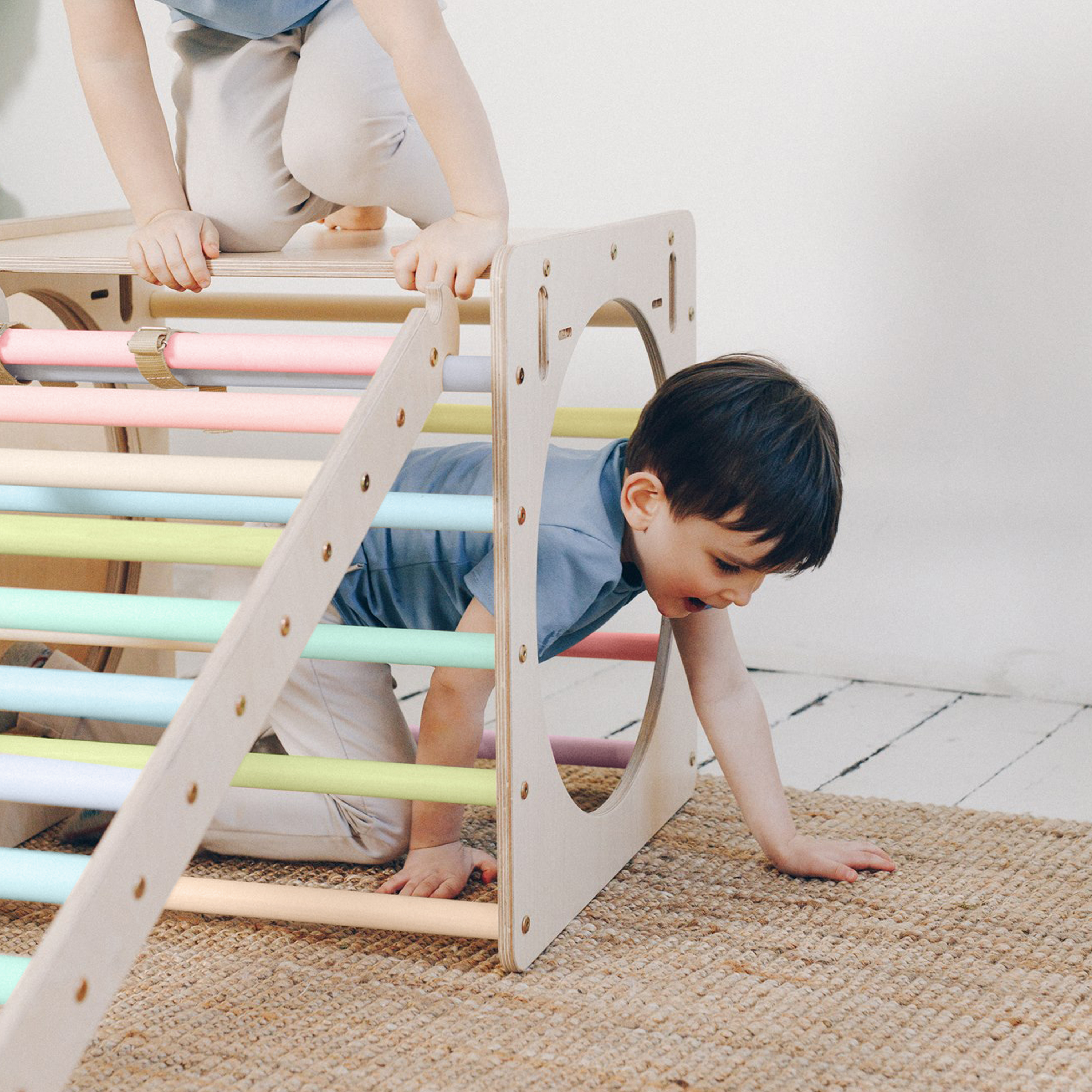 KateHaa Houten Activiteiten Kubus met Ladder Pastel-4751038481045 KateHaa Houten Activiteiten Kubus met Ladder Pastel