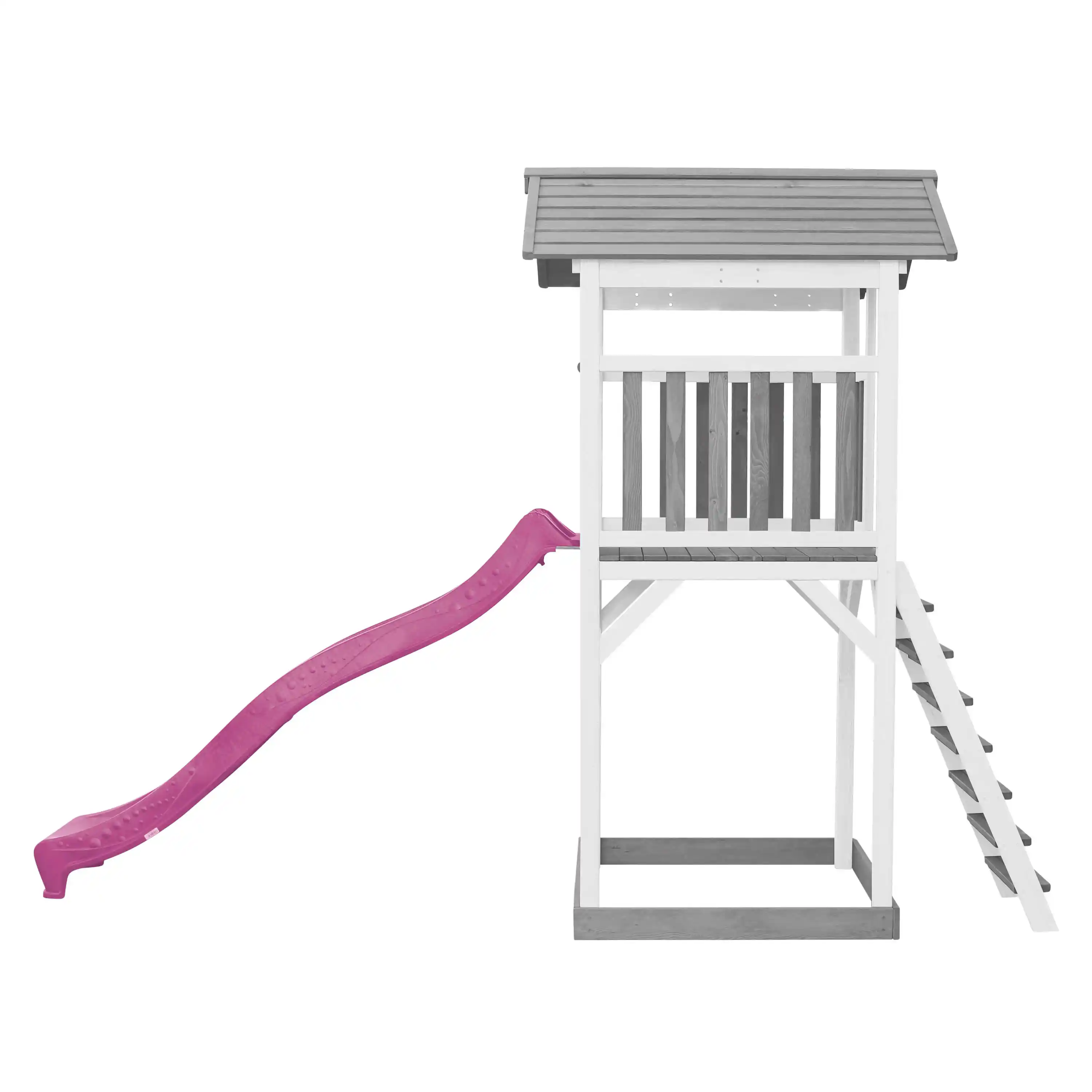 AXI Beach Tower Speeltoren Grijs/wit - Paarse glijbaan