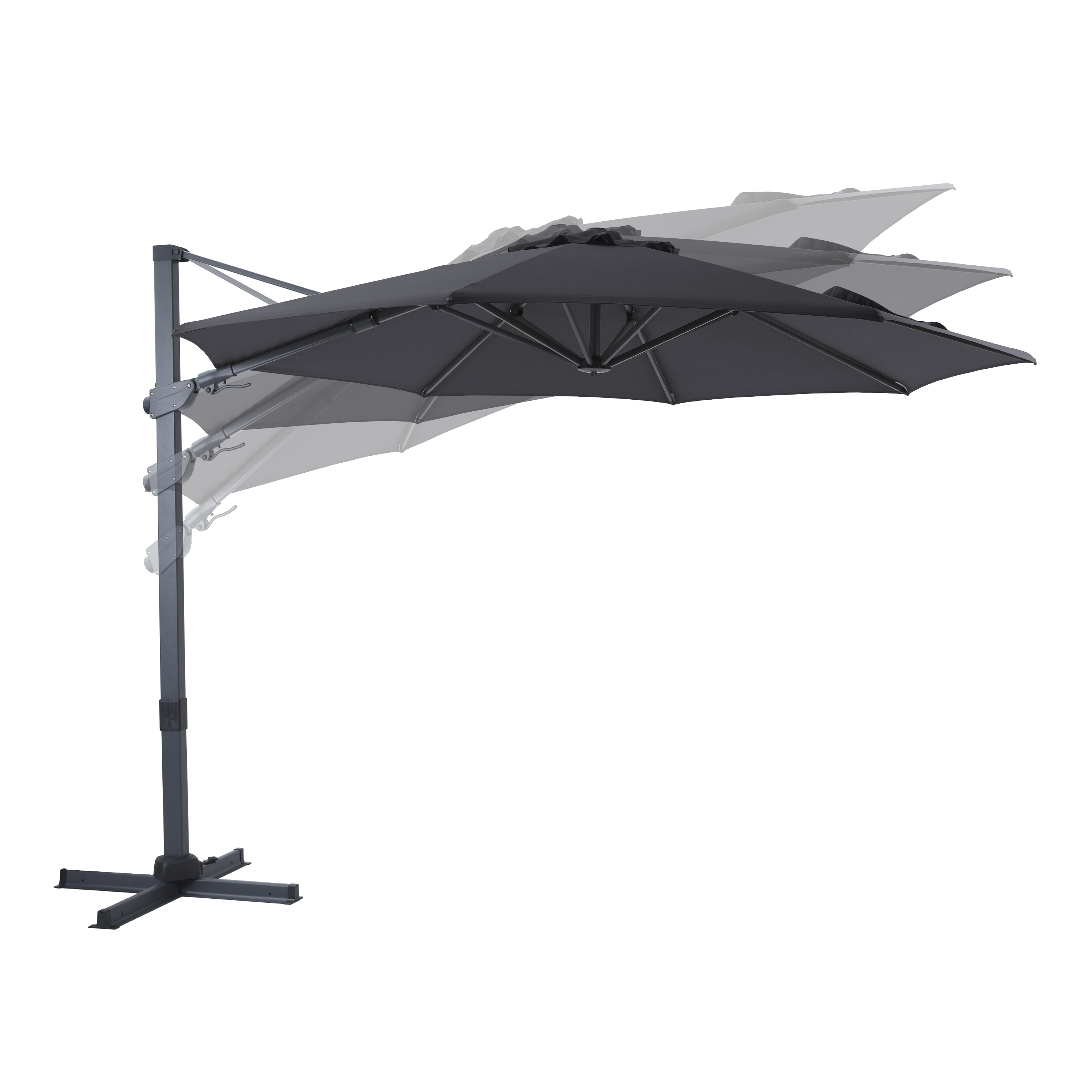 AXI Cyrus Premium Zweefparasol Ã˜ 300cm Antraciet/grijs 