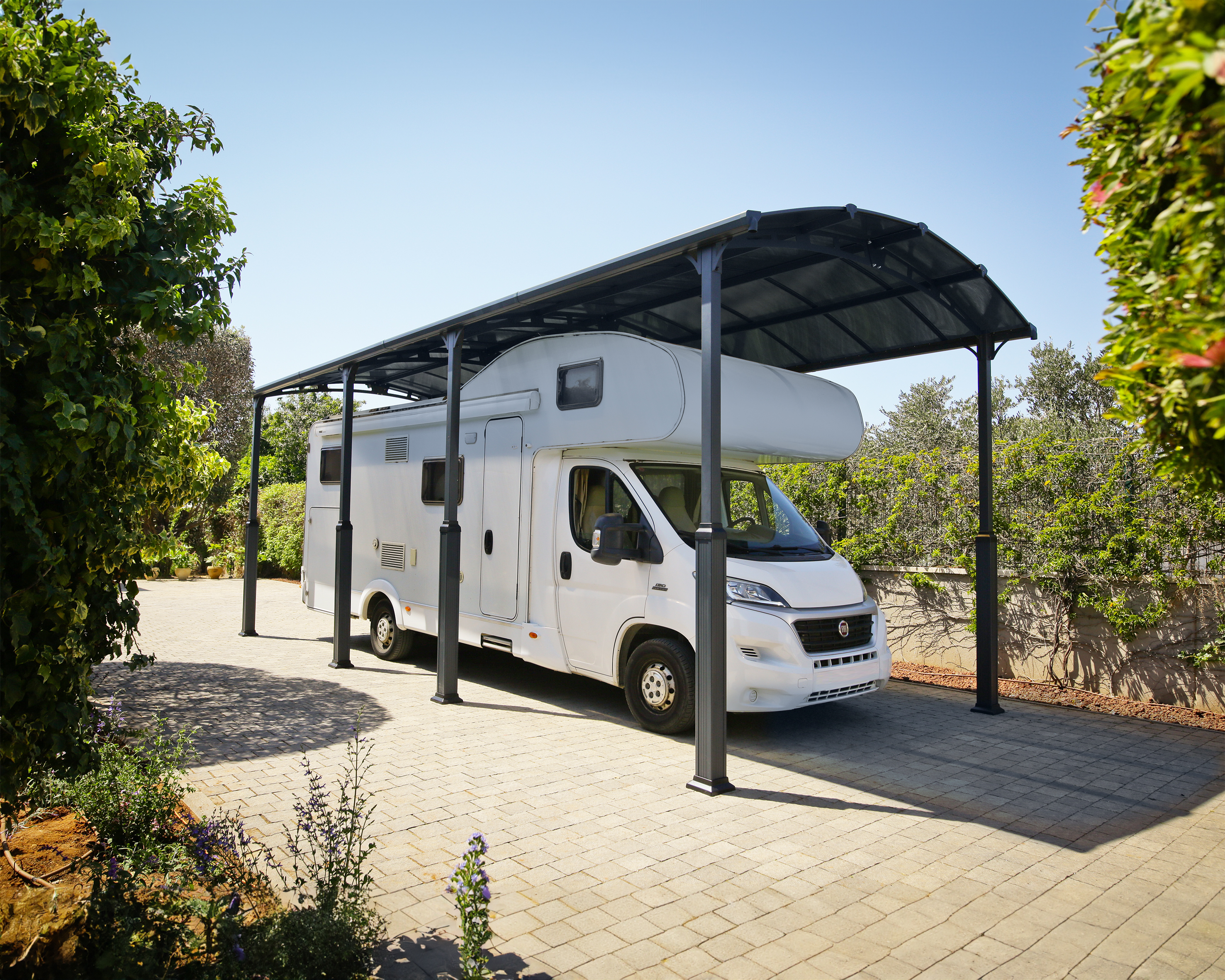 Canopia Alpine 863X360X307 cm RV Carport en Boothuis Donkergrijs Brons