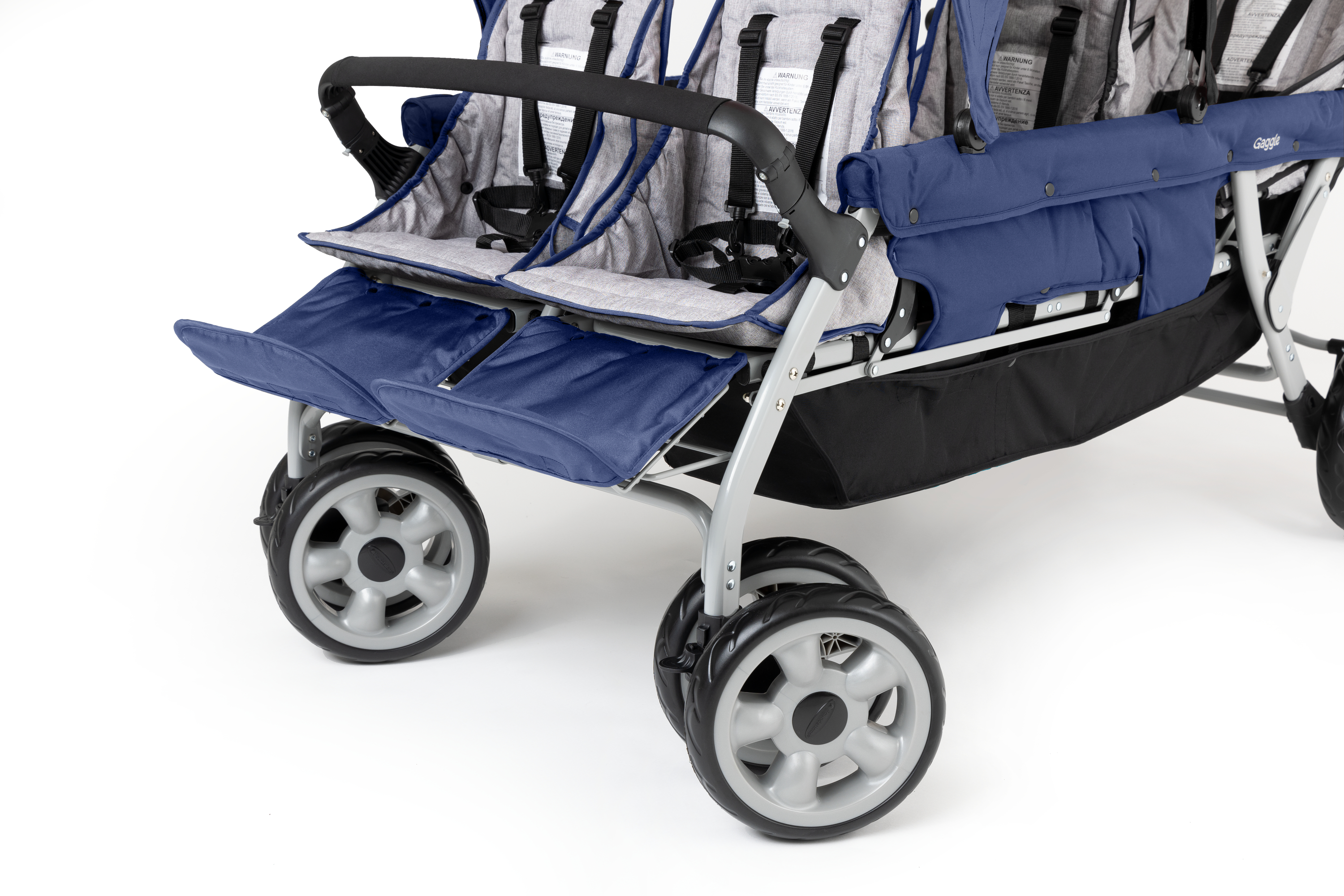 Gaggle Jamboree Kinderwagen für 6 Kinder Blau - Klappbar