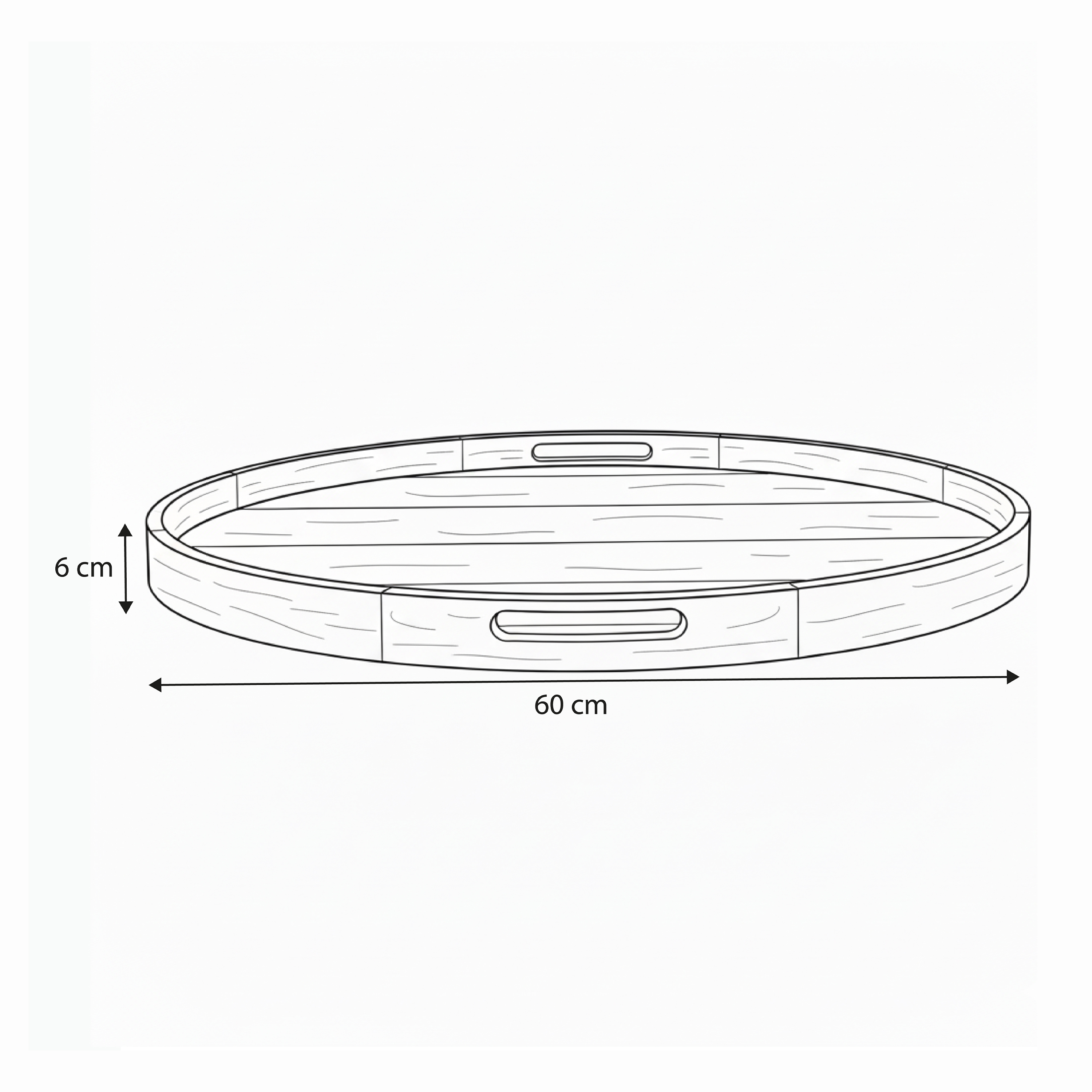 AXI Dewi Teak Tray Ø 60 cm