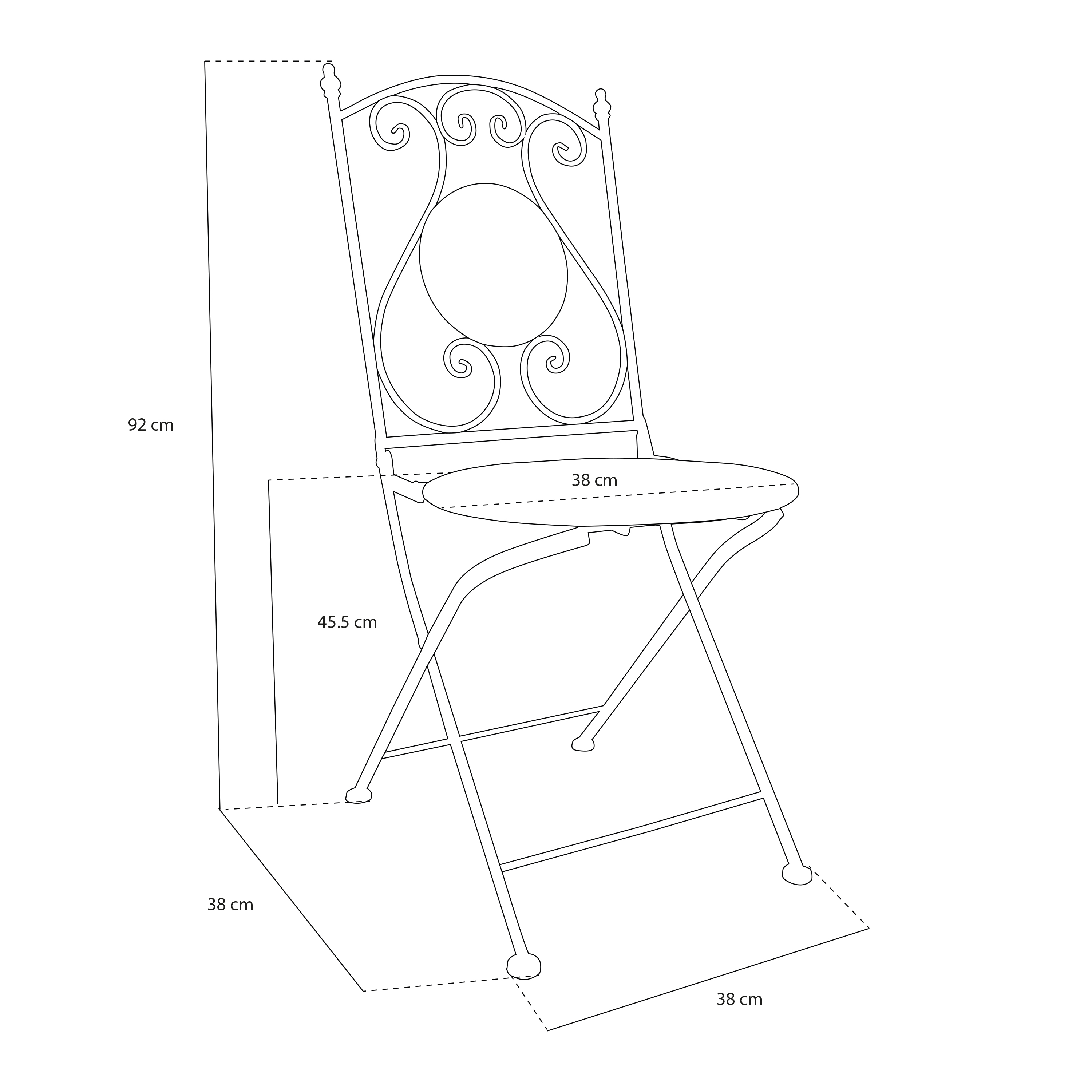 AXI Maxime Metal Bistro Set Wein crème