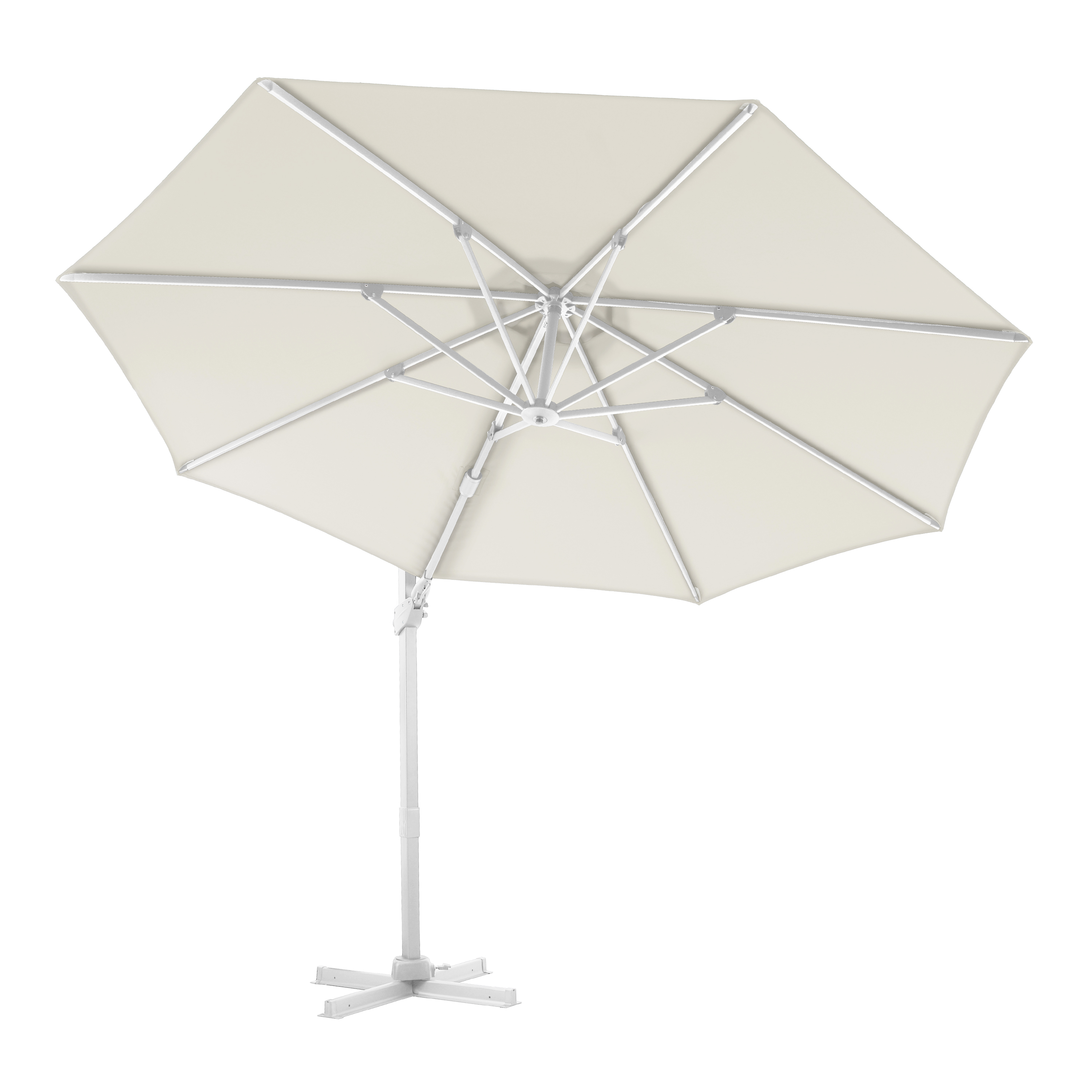 AXI Cyrus Premium Ampelschirm Ø 300cm Weiß/Beige