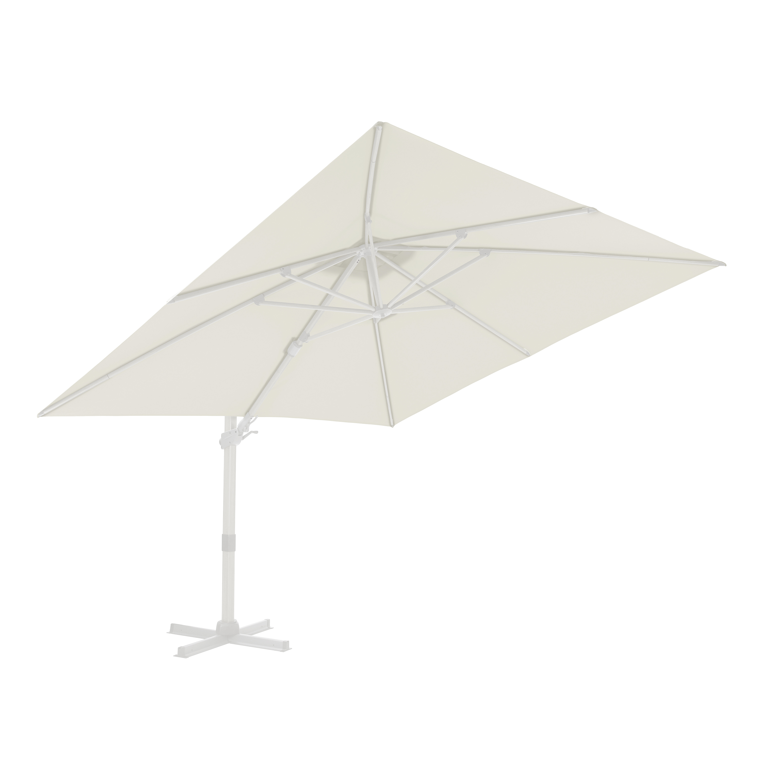 AXI Apollo Premium Cantilever Parasol 300x300cm - White/Beige-8720365063510 AXI Apollo Premium Cantilever Parasol 300x300cm - White/Beige