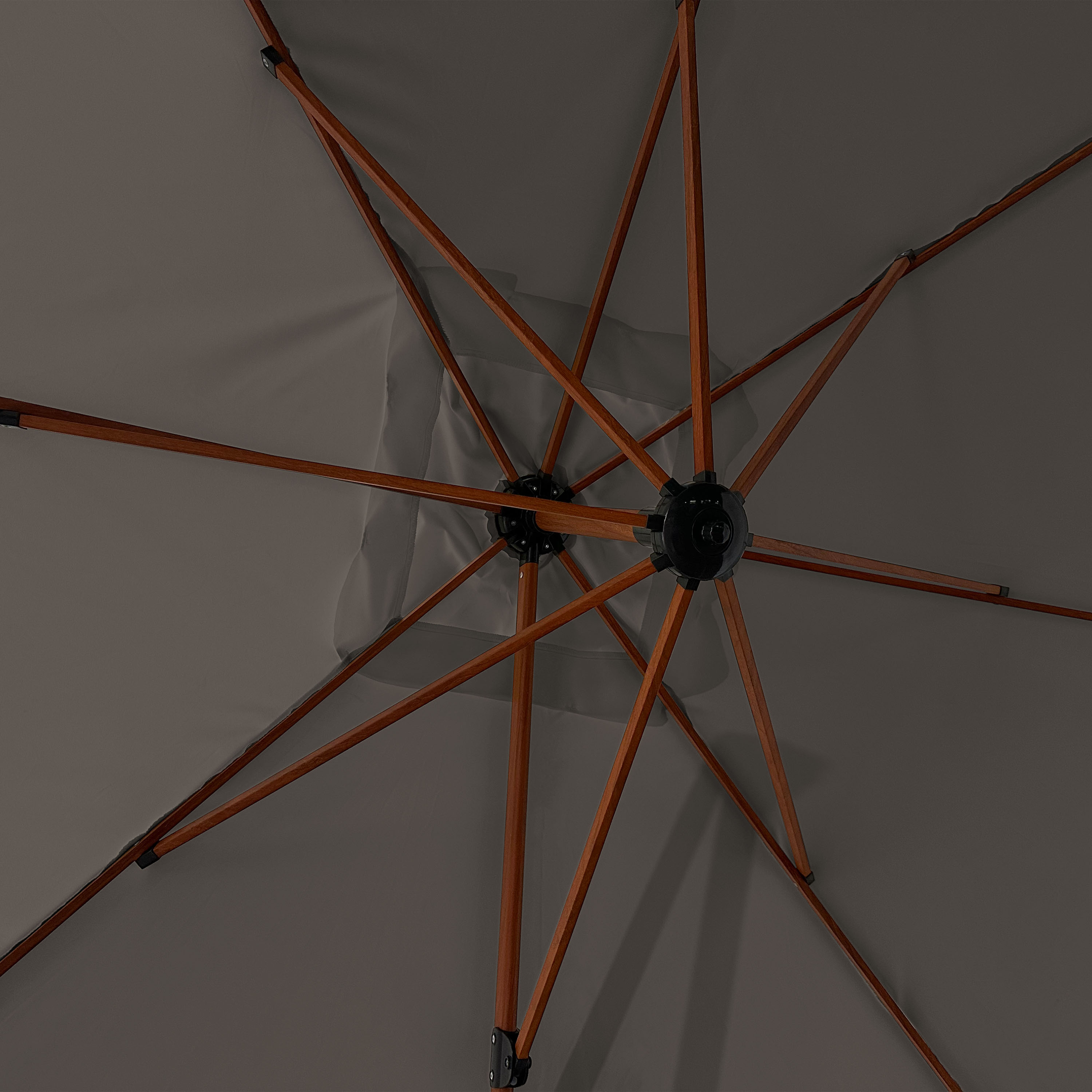 AXI Mira Cantilever Parasol 300x300cm Wood-look/Taupe