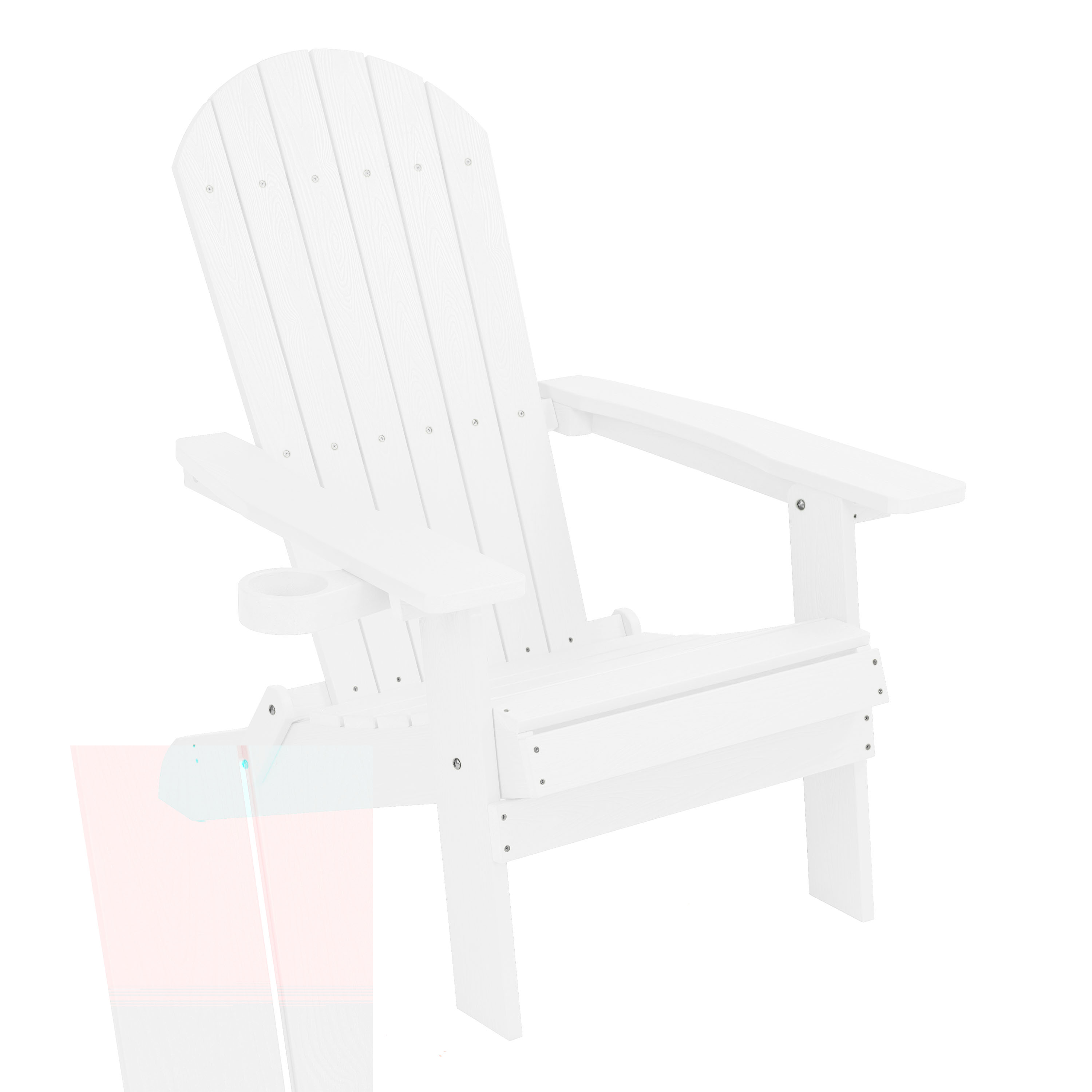 AXI Claire Folding Adirondack Chair Plastic White