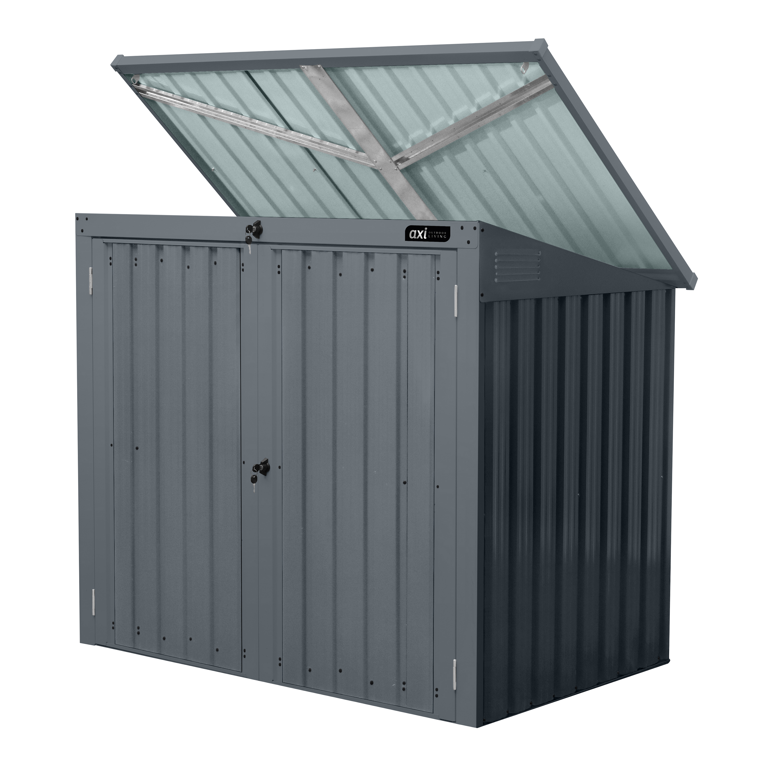 AXI Oscar Metall Mülltonnenbox Gartenschrank Anthrazit - 2 Tonnen