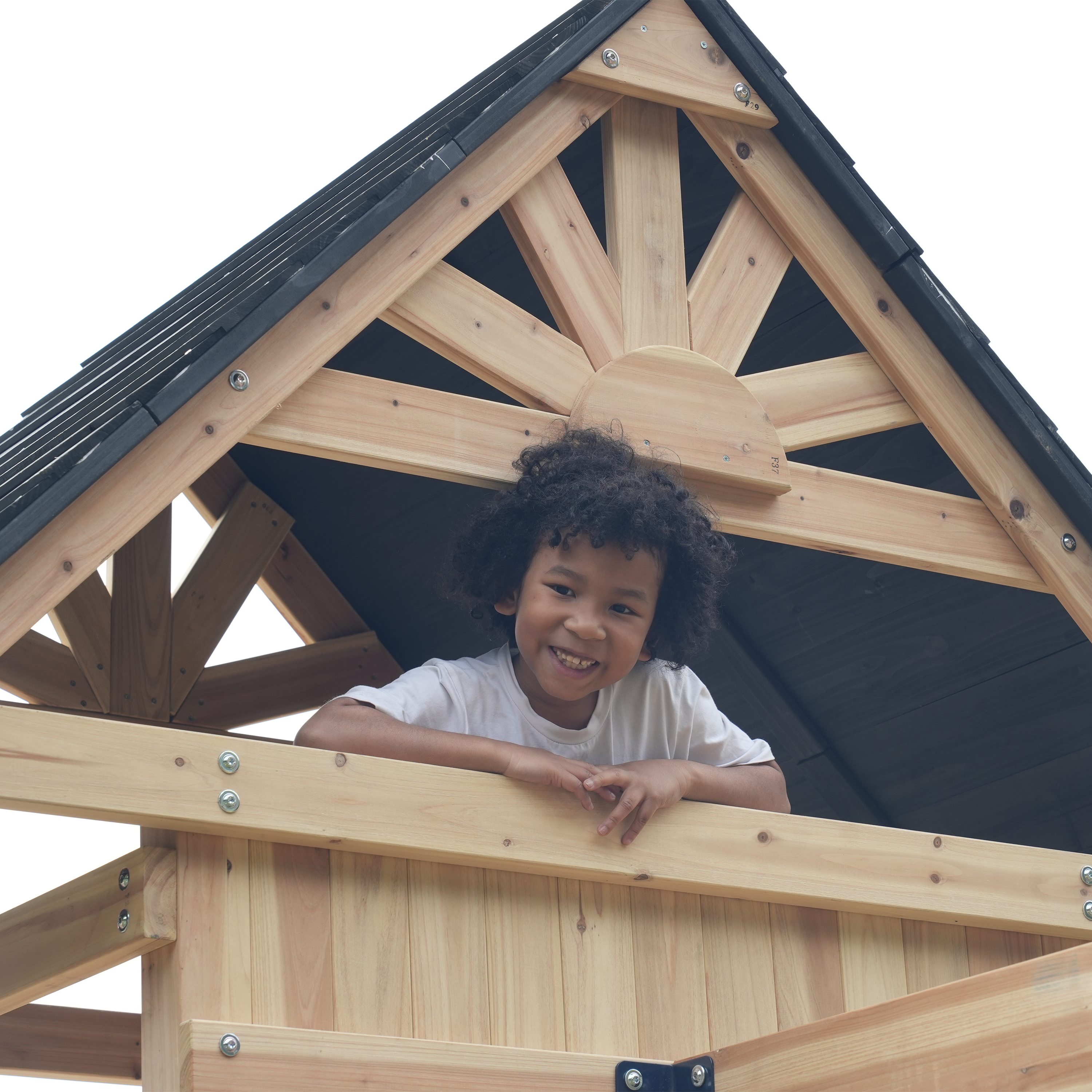 AXI Hunter Climbing Frame with Swings, Climbing Frame, Climbing Bridge and Multiple Platforms – Pastel Pink Double Slide