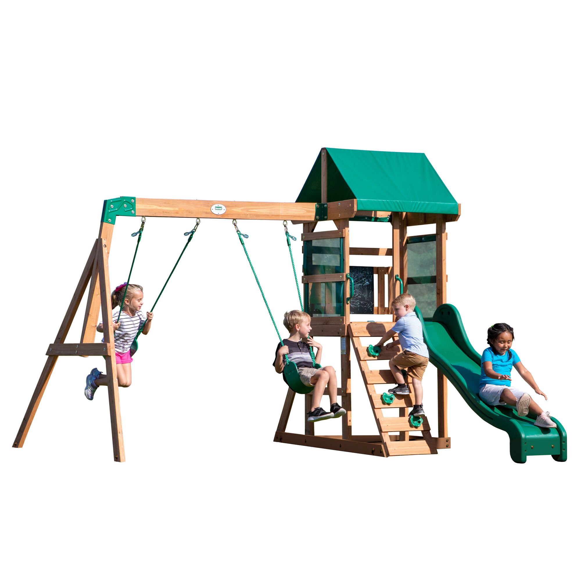 Produktfoto Foto Spielturm Schaukel Rutsche Kletterwand Outdoor draußen spielen