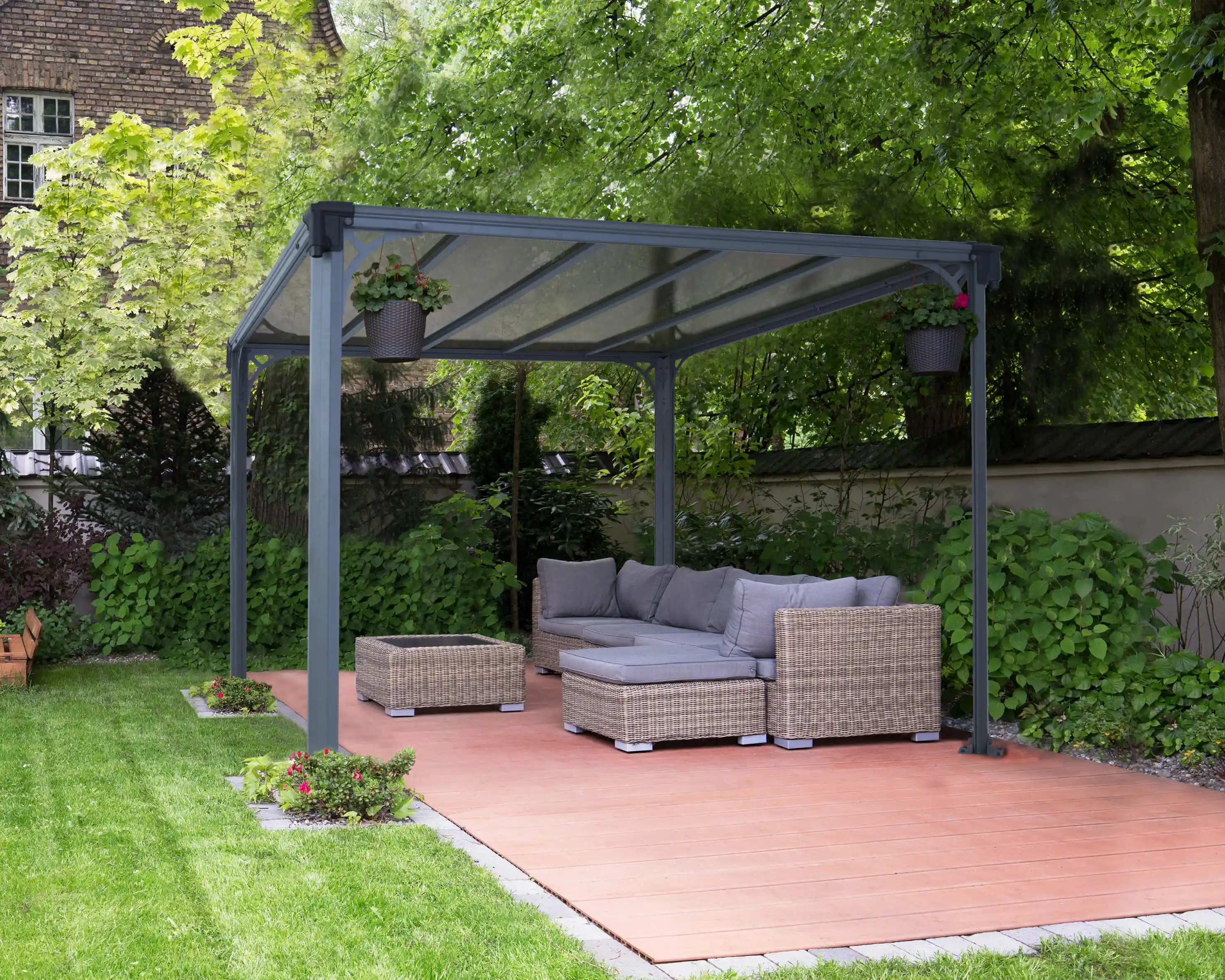 Canopia Milano Gartenpavillon 309X309cm Dunkelgrau Bronze