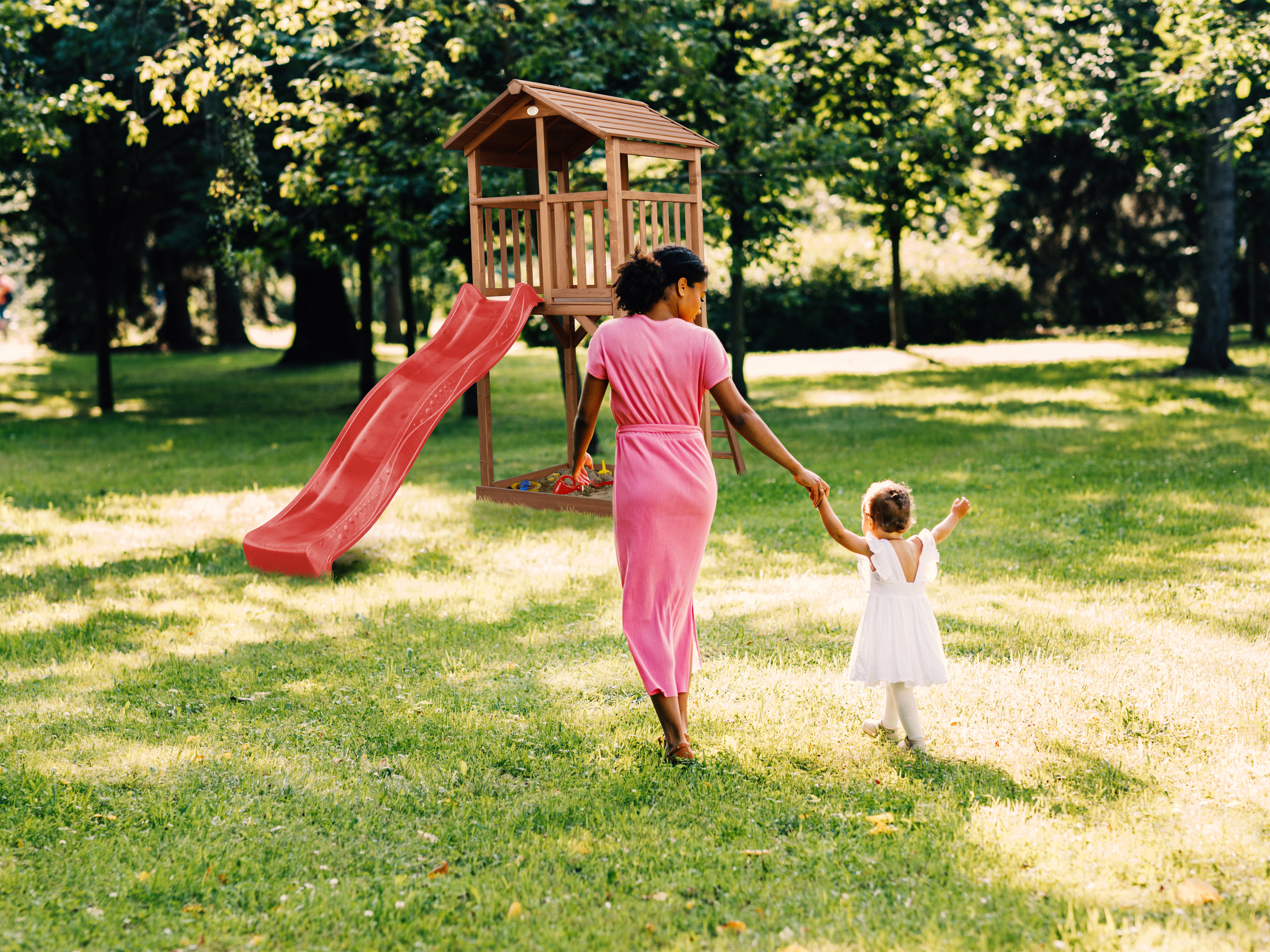 AXI Beach Tower Brown - Red Slide-8720365061509 AXI Beach Tower Brown - Red Slide