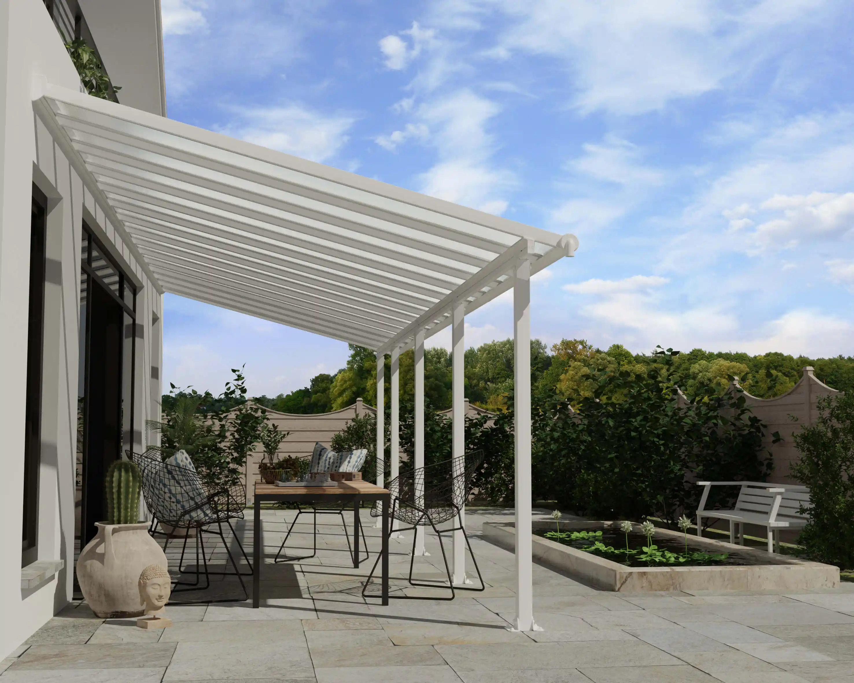 Canopia Olympia 860X294 cm Terrasoverkapping Wit Helder