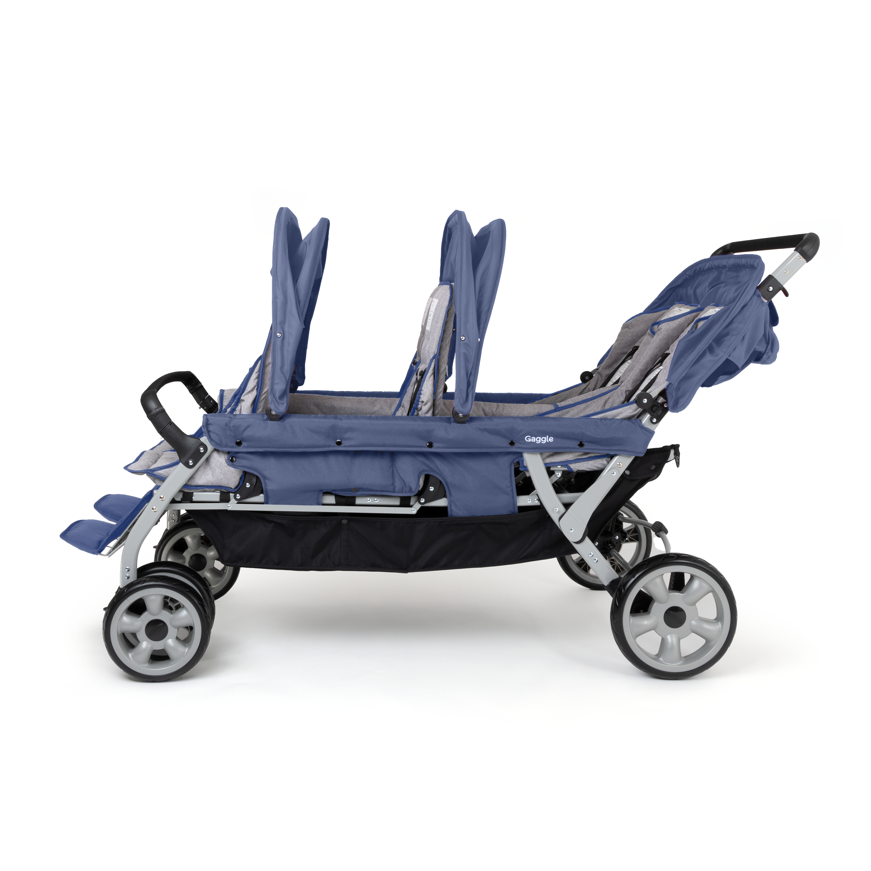 Gaggle Jamboree Kinderwagen für 6 Kinder Blau - Klappbar