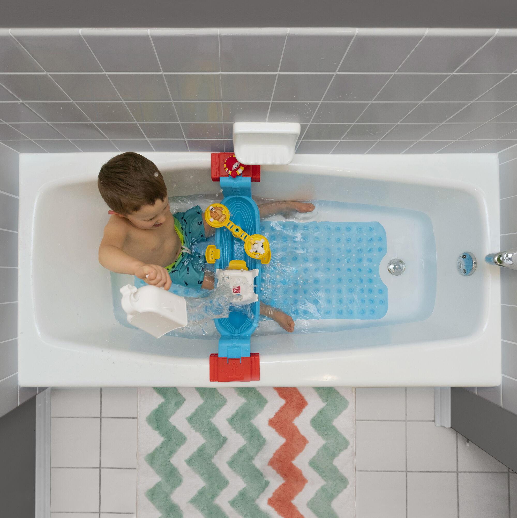 Step2 Nautical Rain Showers Bath Set-0733538414093 Step2 Nautical Rain Showers Bath Set