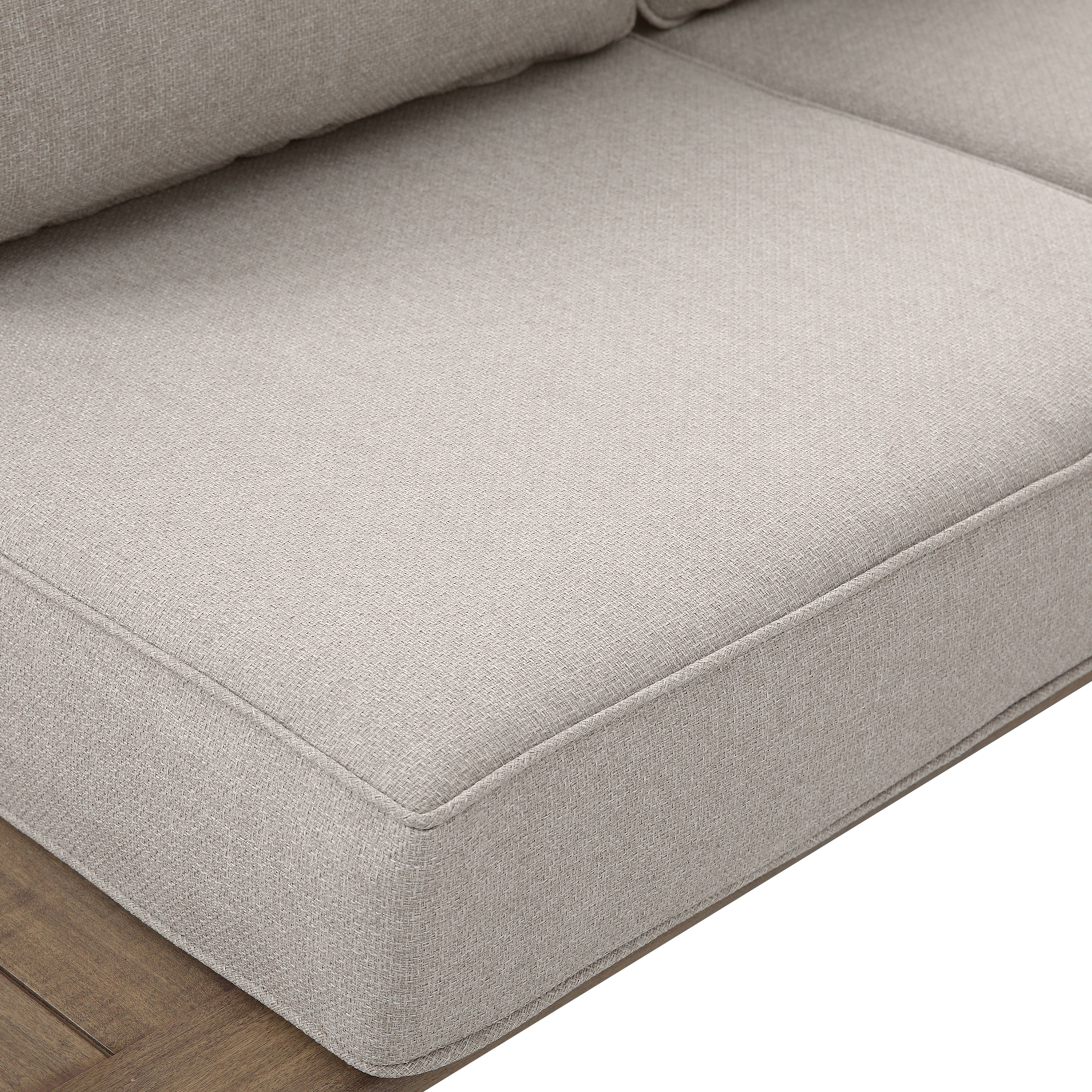 AXI Avery Lounge Set with Side Tables Wood-Look with Beige