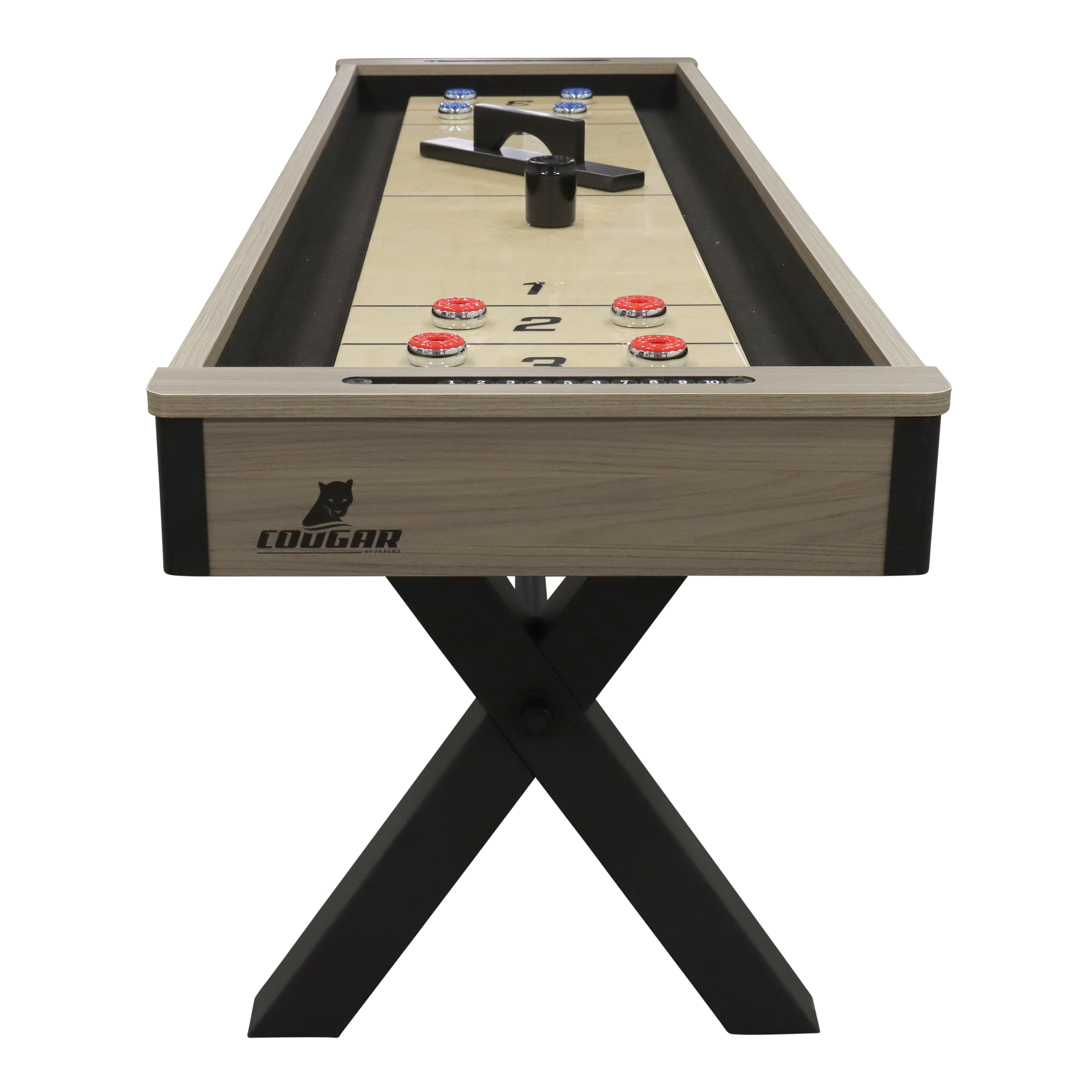 Cougar Mason American Shuffleboard Table Oak/Black