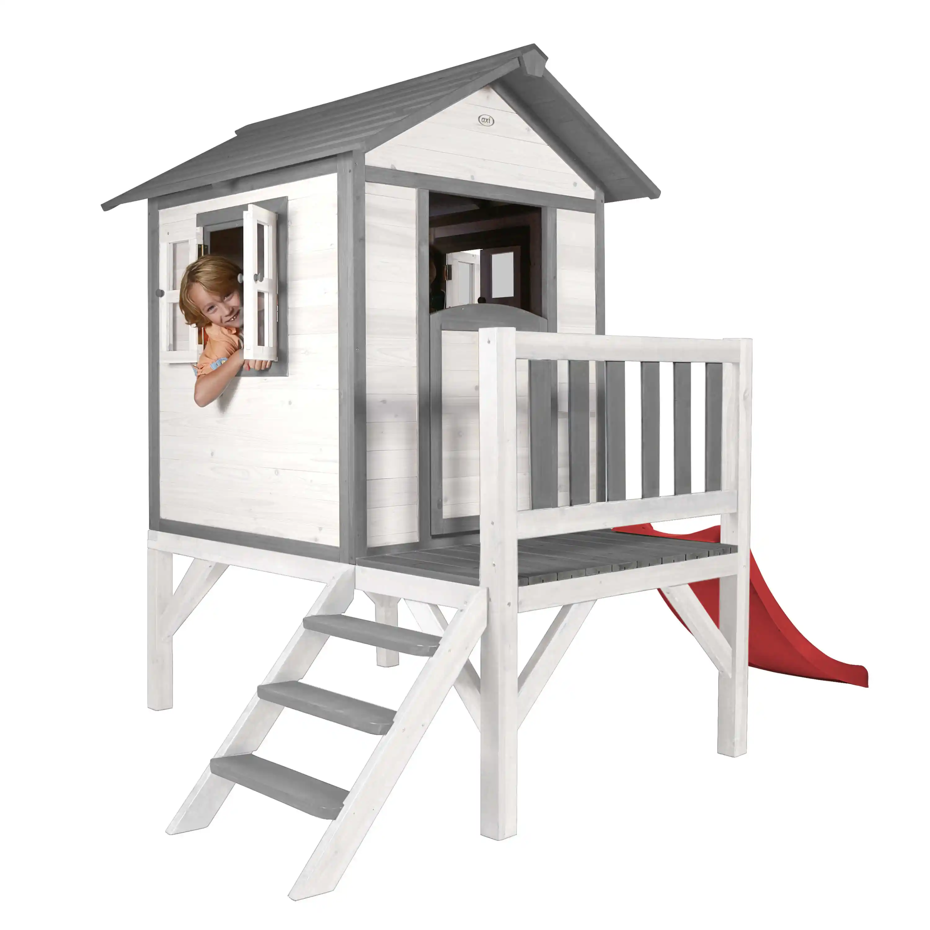 AXI Lodge XL Speelhuis Klassiek - Rode Glijbaan