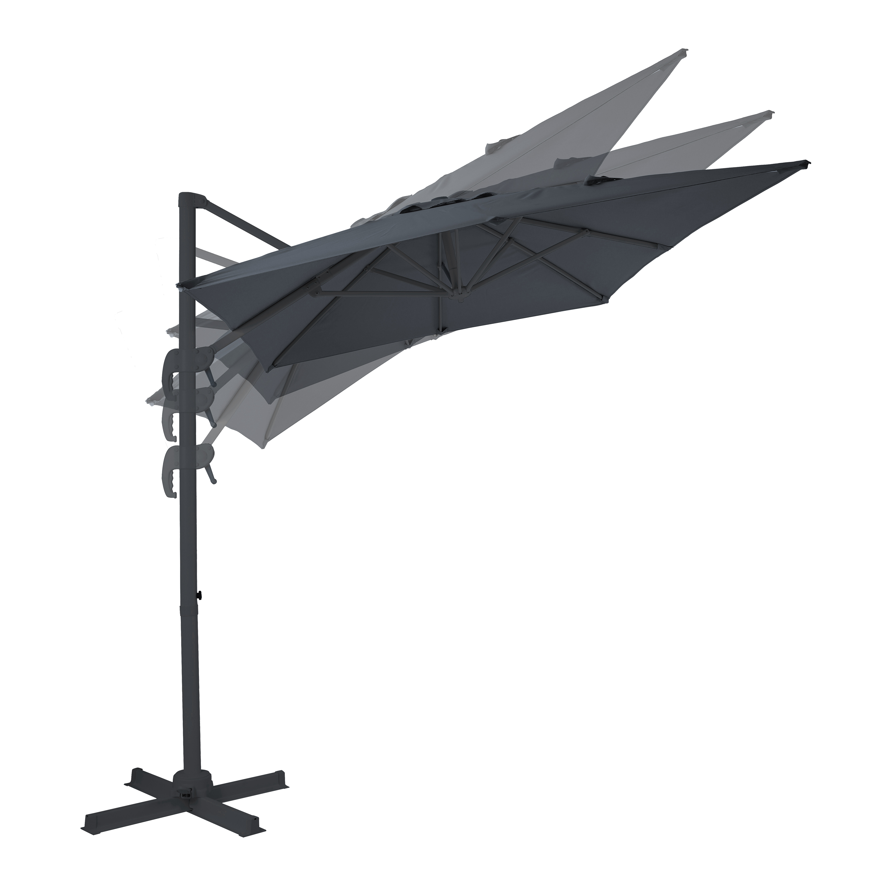 AXI Coco Floating Parasol 200x300 Anthracite/Grey 