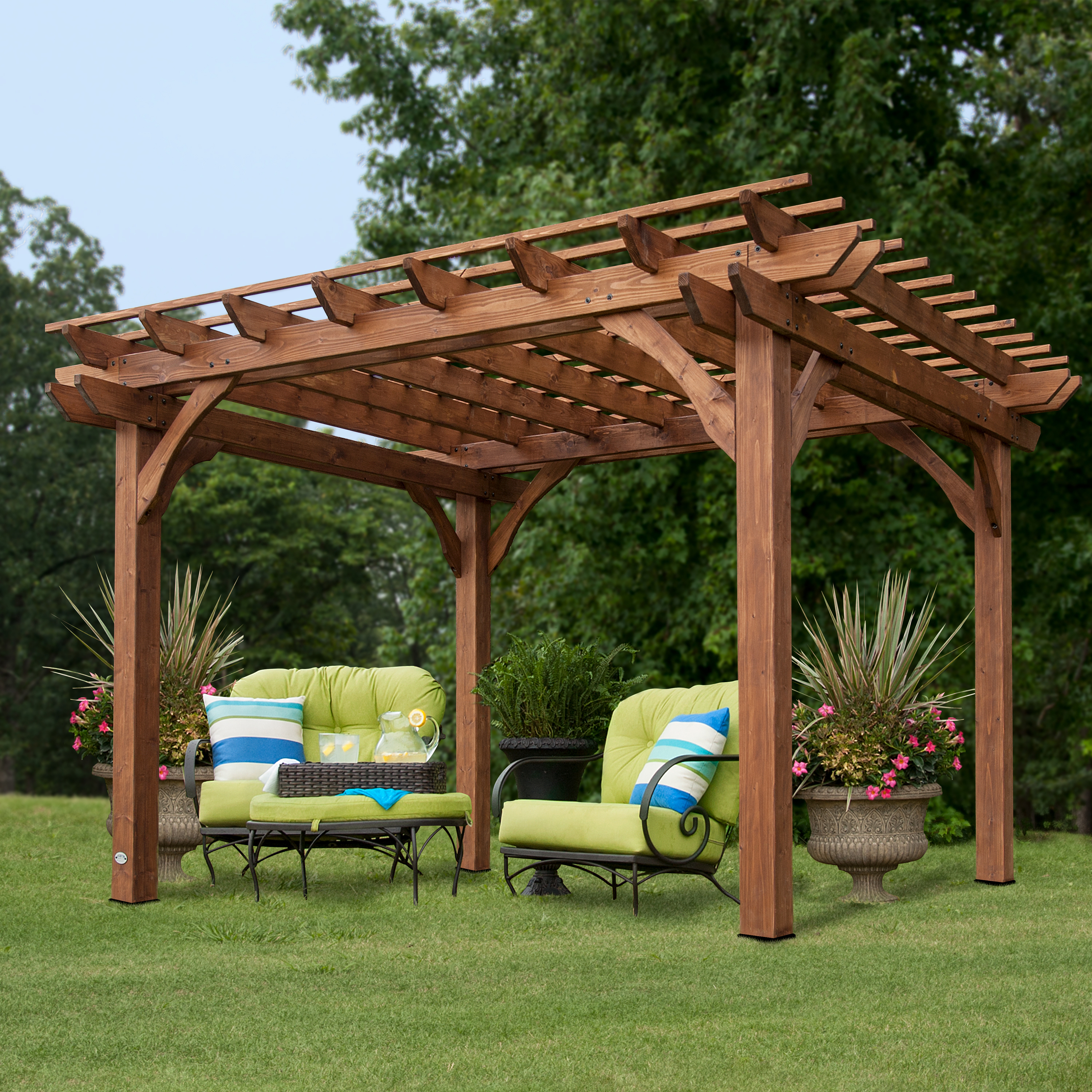 Backyard Discovery Pergola aus Holz 305 x 366 cm