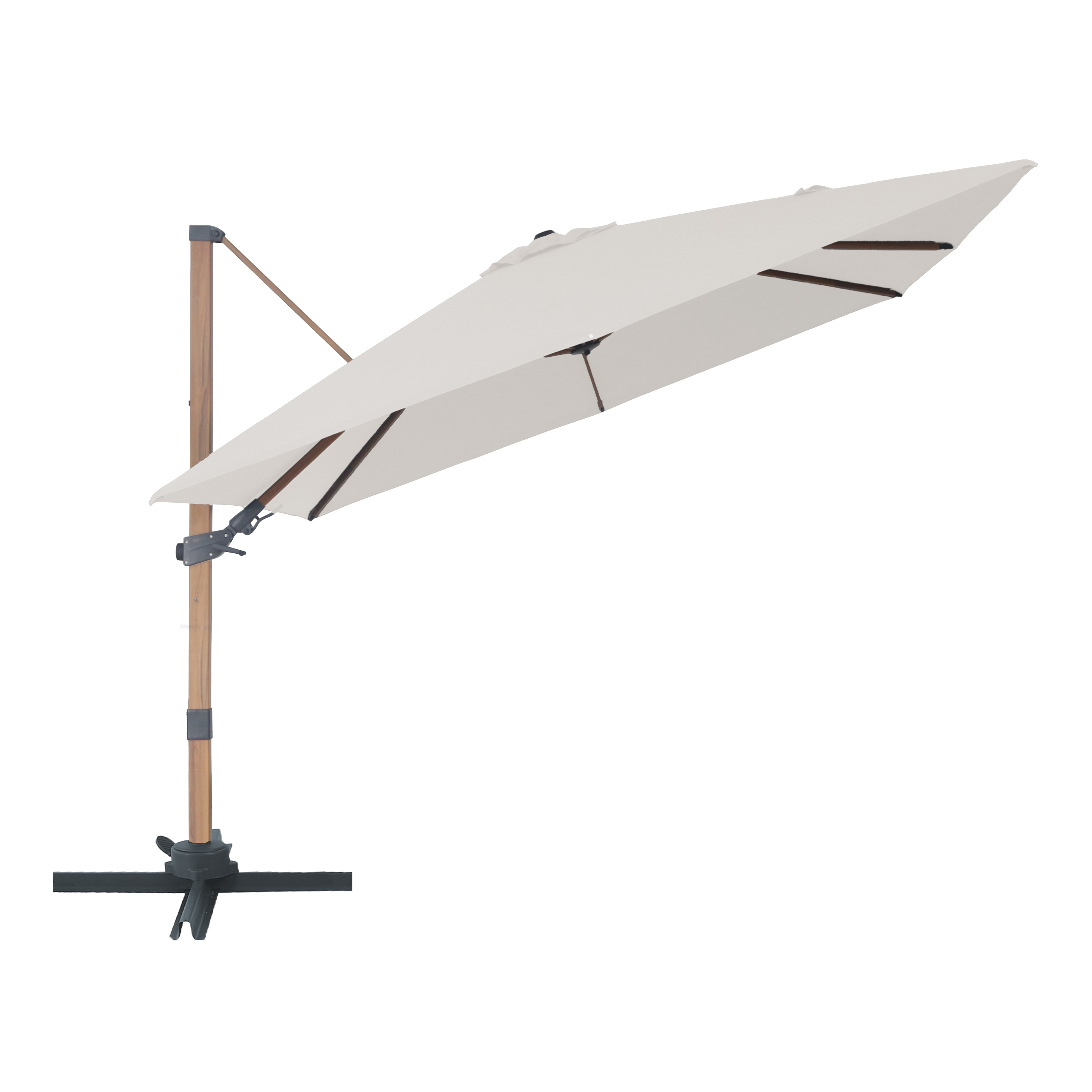 AXI Alina Cantilever Parasol 300x300cm Wood-look/Beige