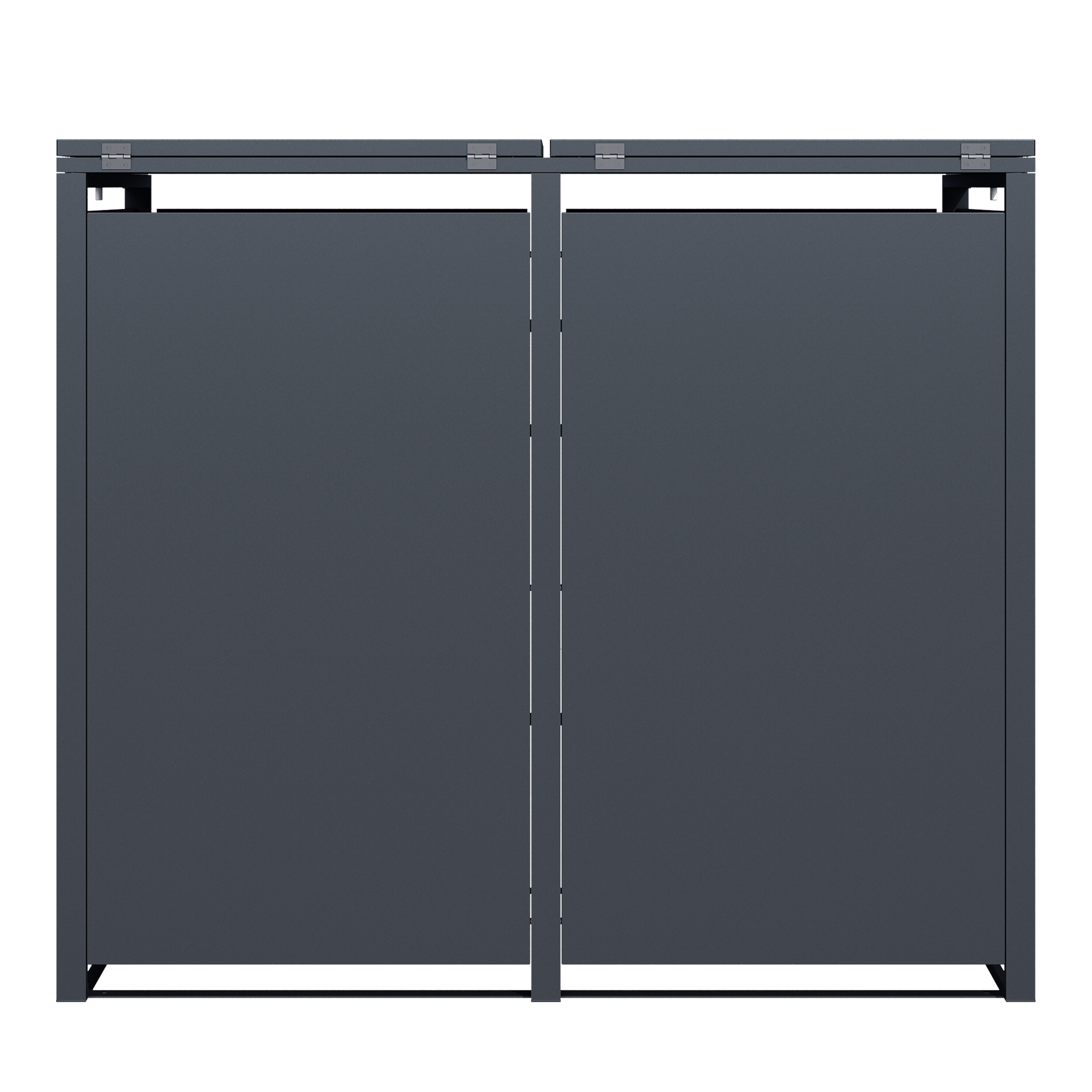 AXI Lucas Metal Garbage Bin Shed Anthracite - 2 Garbage Bins