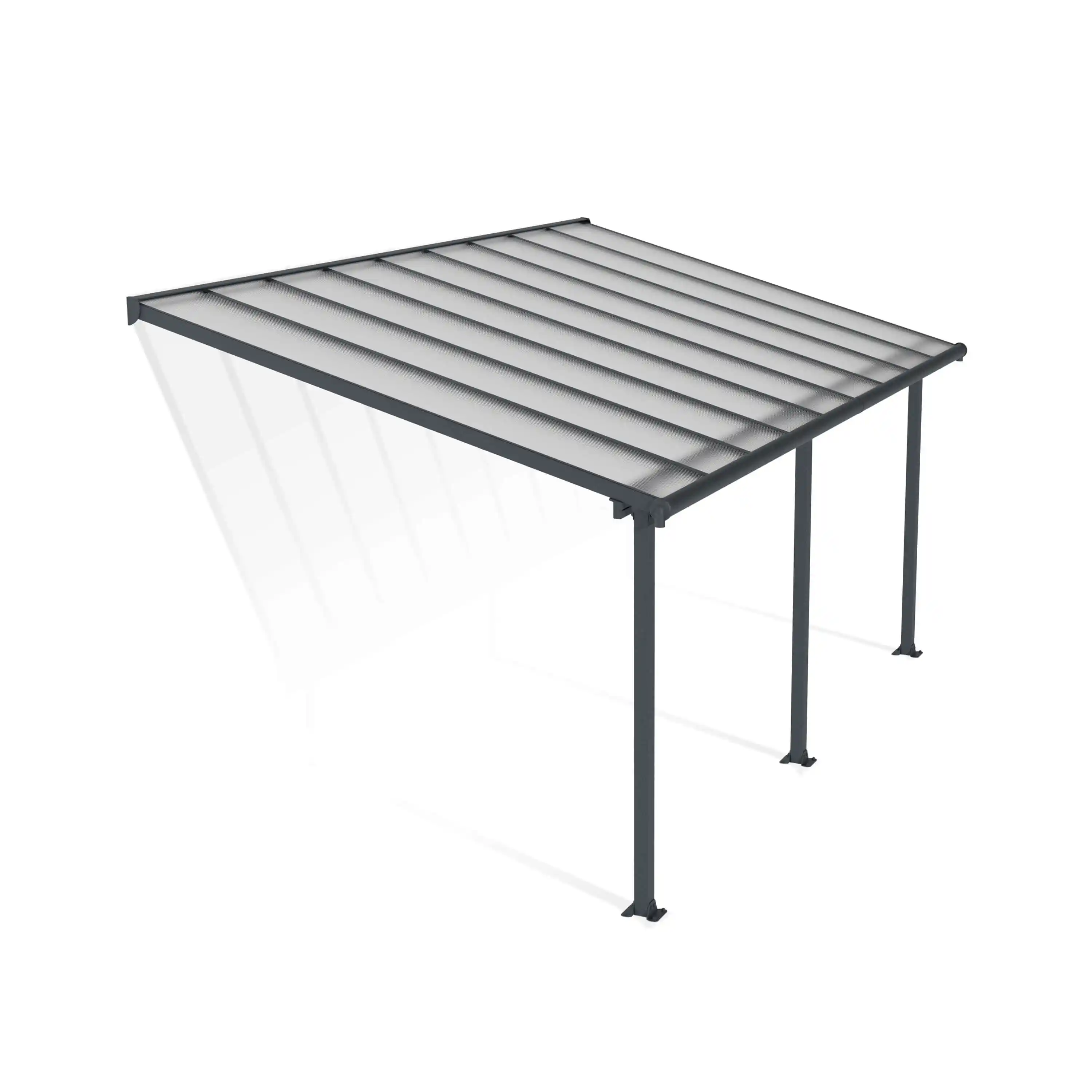 Canopia Olympia 546X294 cm Terrasoverkapping Donkergrijs Helder-7290108134001 Canopia Olympia 546X294 cm Terrasoverkapping Donkergrijs Helder