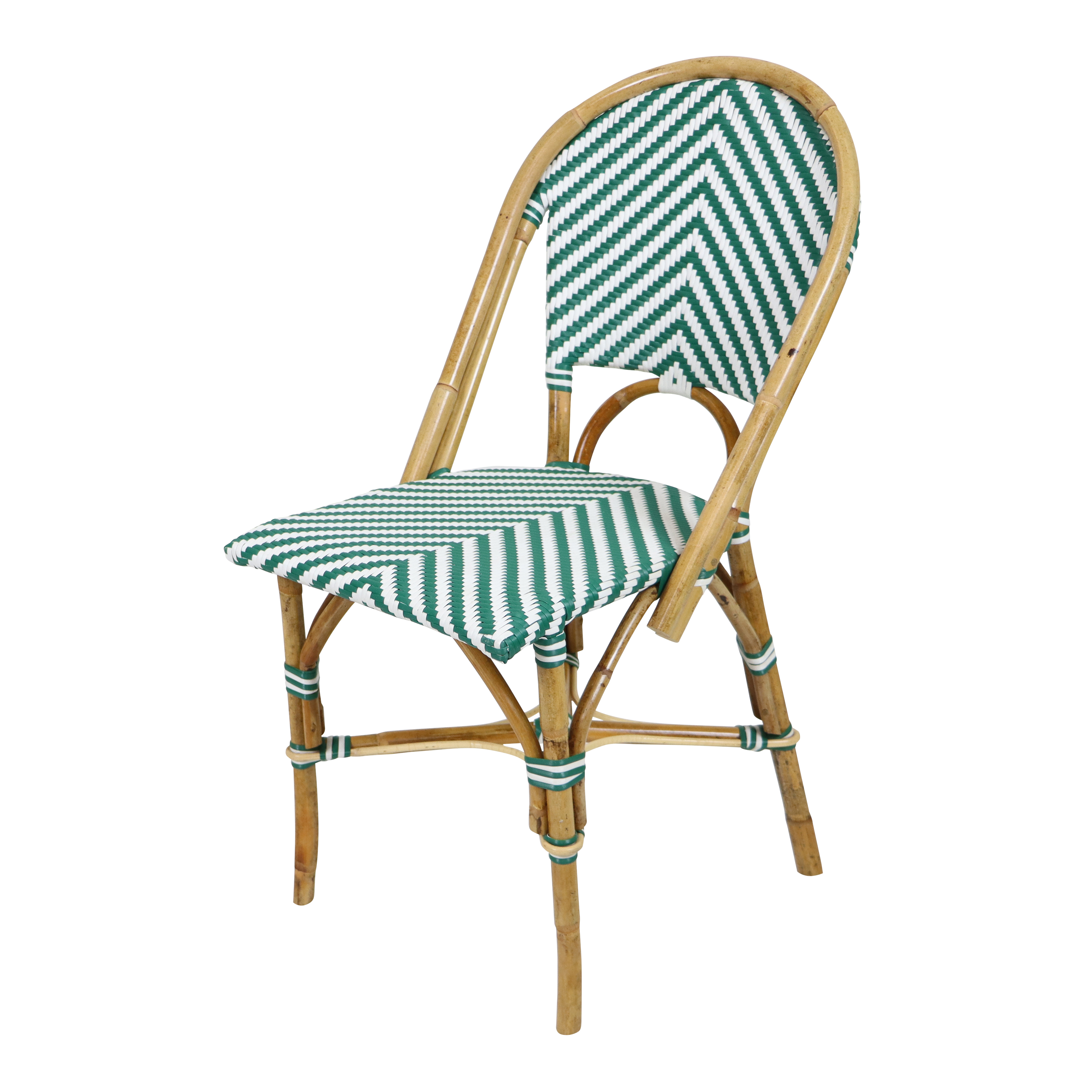 AXI Jacqueline Rattan Bistro Set Green/White