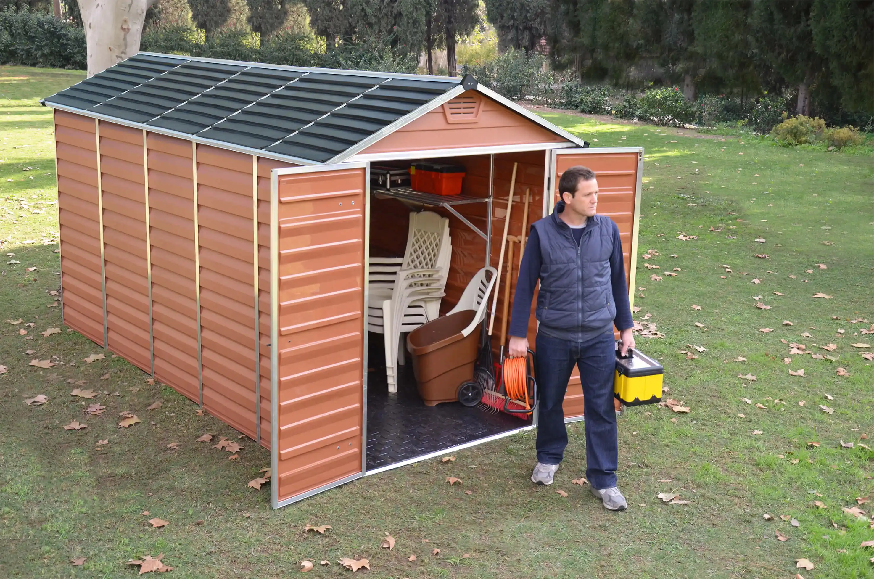 Canopia Skylight Schuppen für den Garten 378X185X217cm Amber