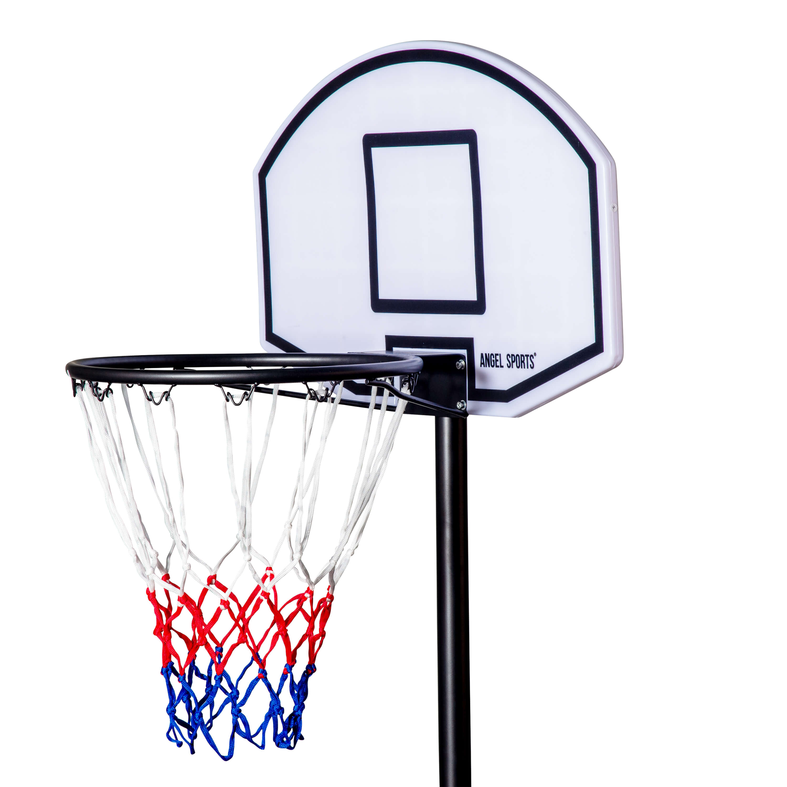 Angel Sports Höhenverstellbarer Basketballkorb mit Ständer 140-215 cm