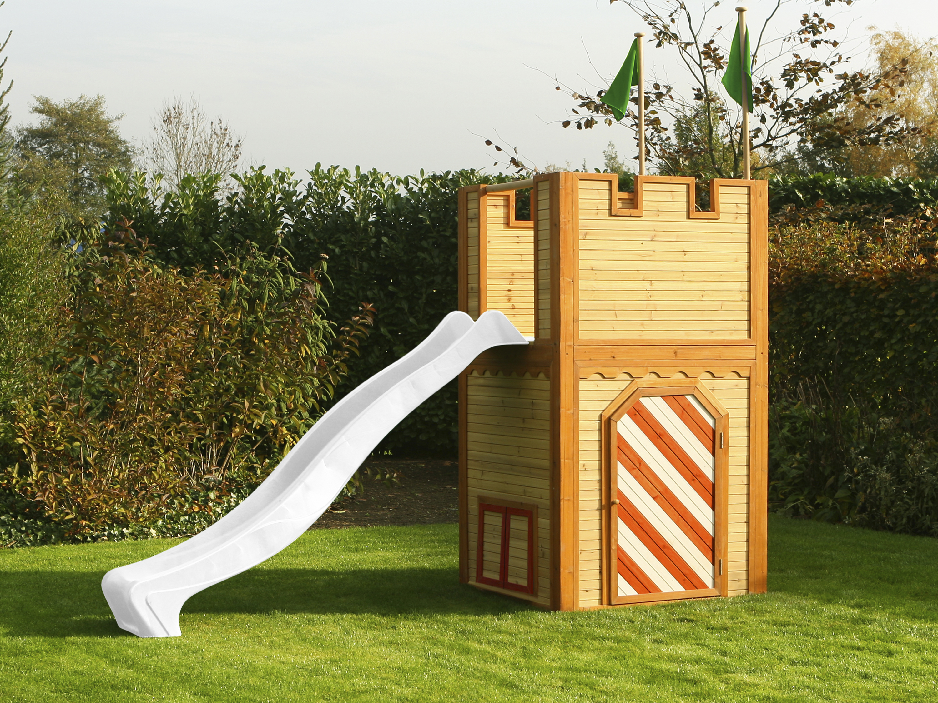 AXI Arthur Playhouse Brown/Red - White Slide-8717973937937 AXI Arthur Playhouse Brown/Red - White Slide