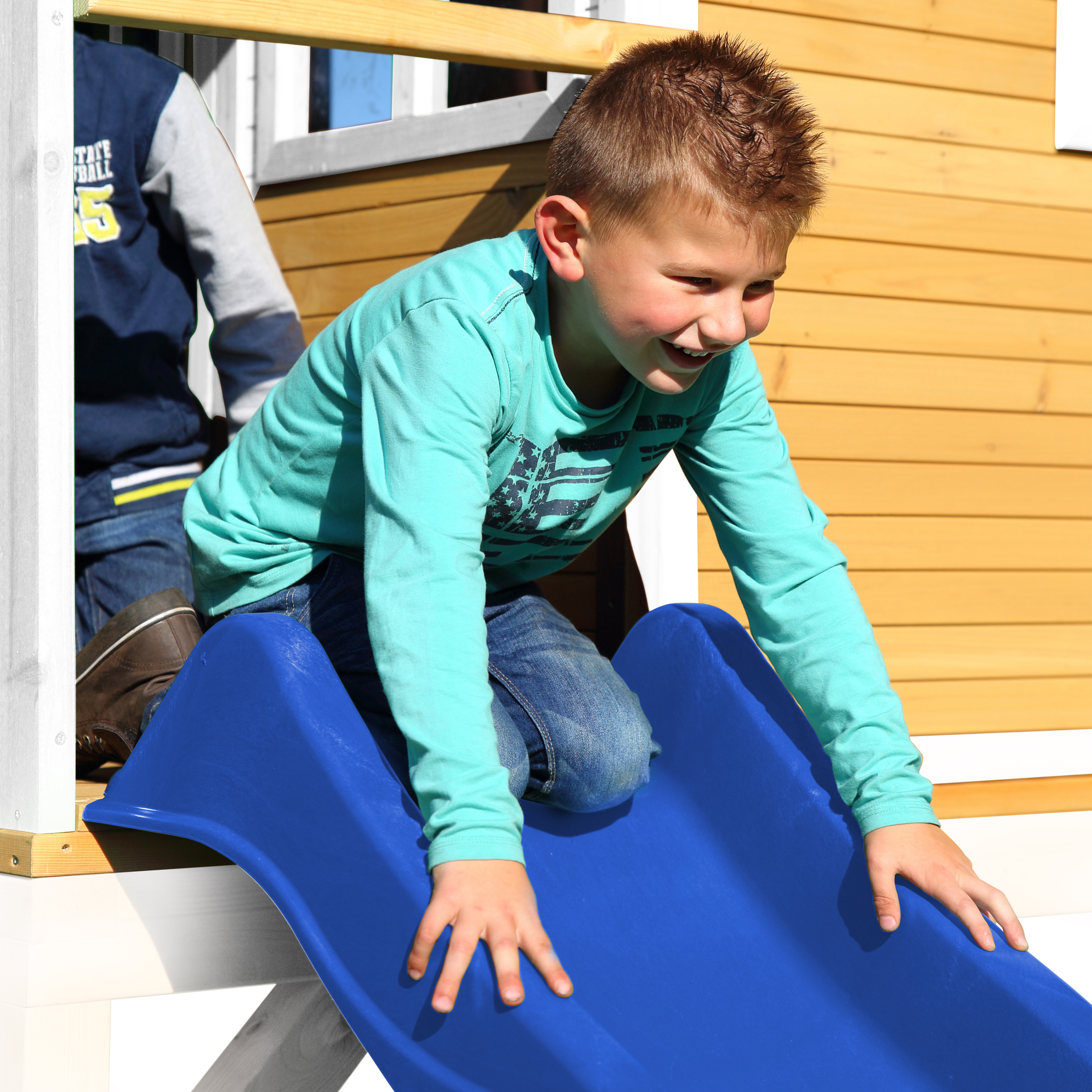 AXI Romy Playhouse Brown/White - Blue Slide