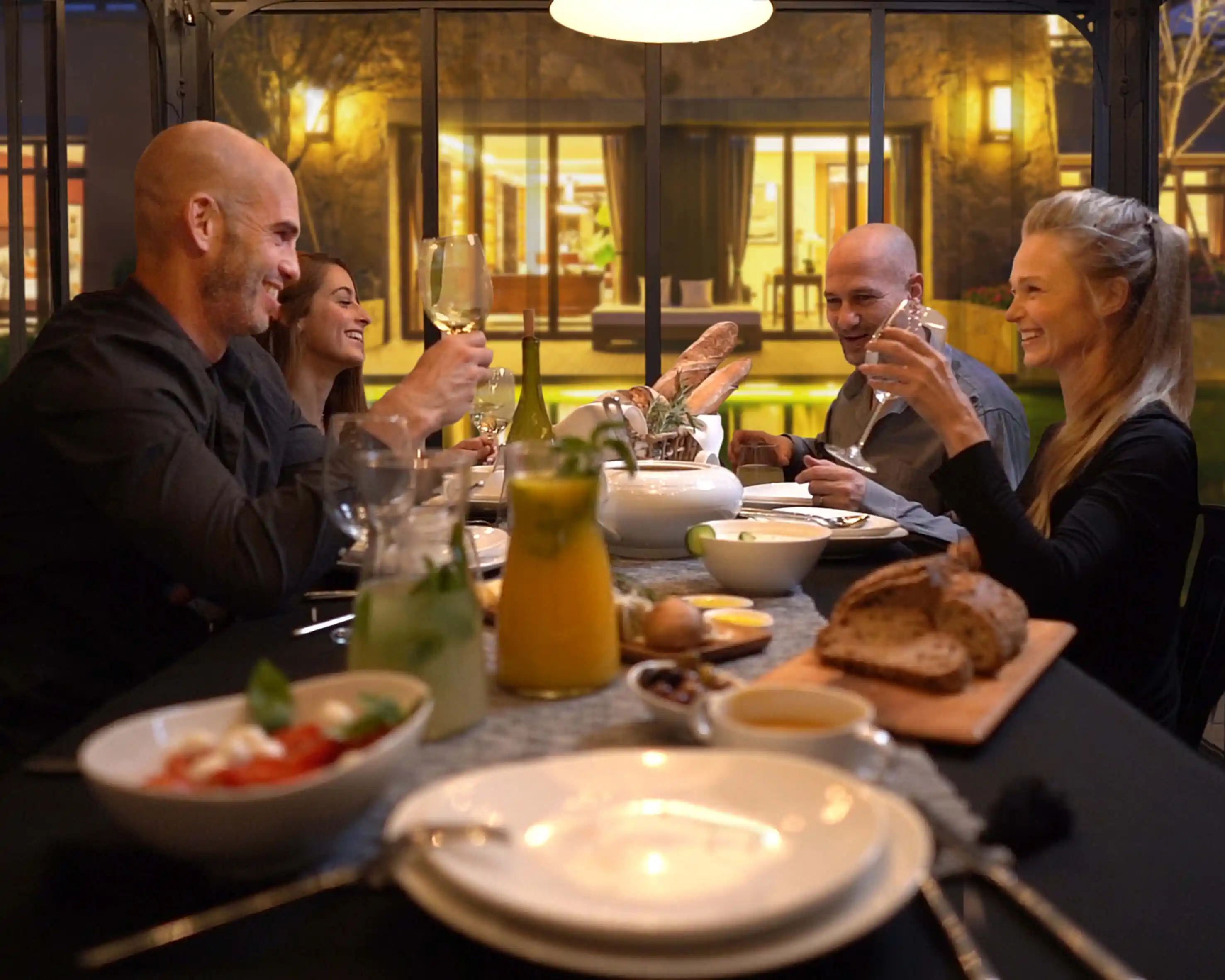 Canopia Ledro 430X296 cm Gesloten tuinpaviljoen Donkergrijs Brons