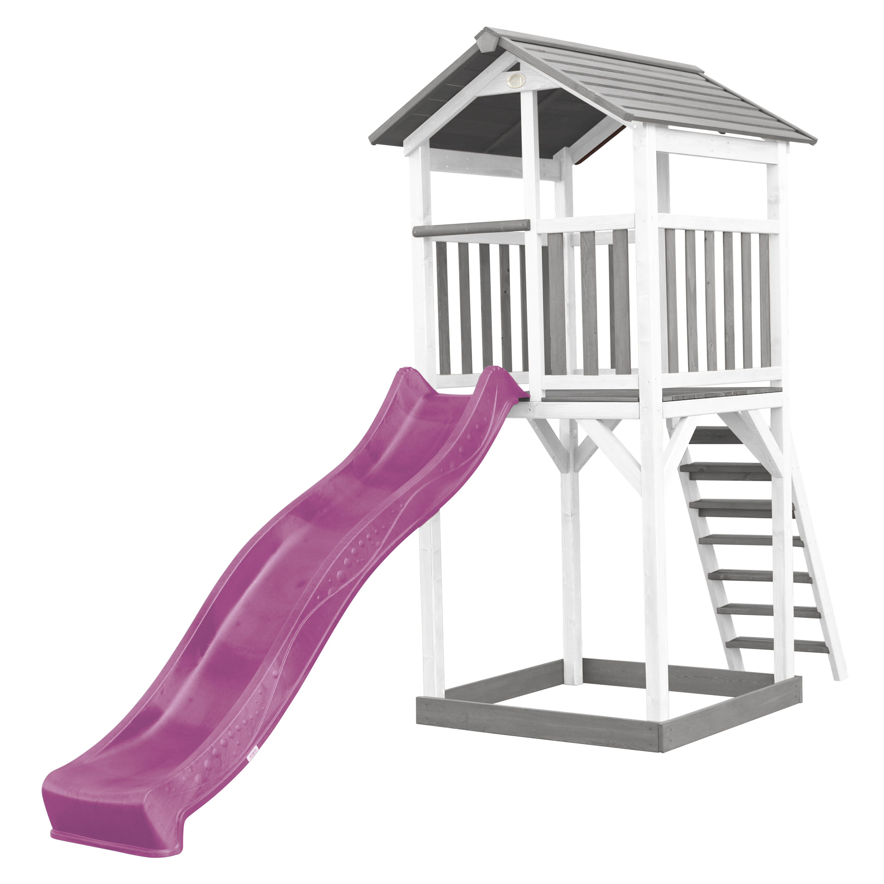 AXI Beach Tower Grey/White - Purple Slide-8720365060328 AXI Beach Tower Grey/White - Purple Slide