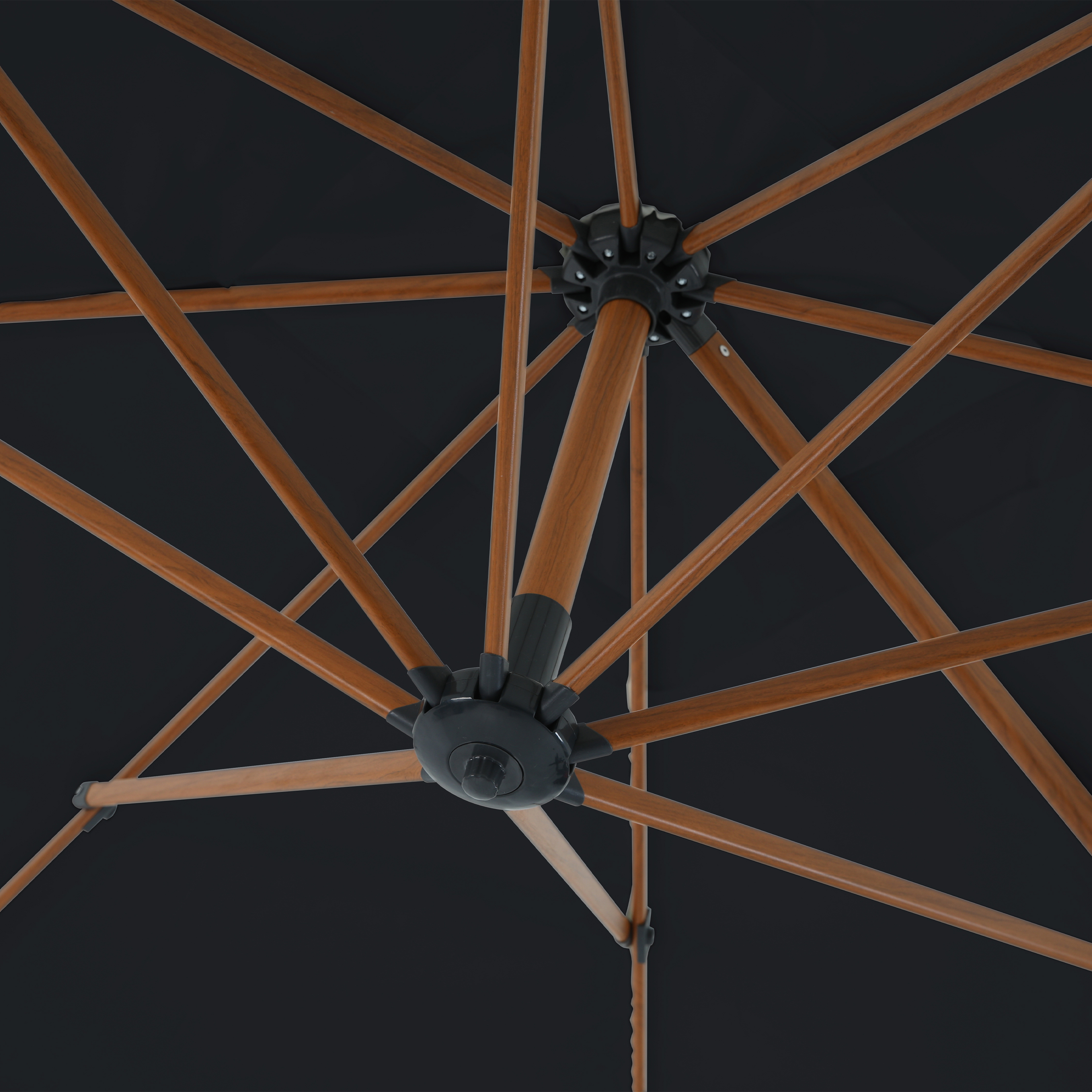 AXI Marisol Zweefparasol Ã˜ 300cm Houtlook/grijs