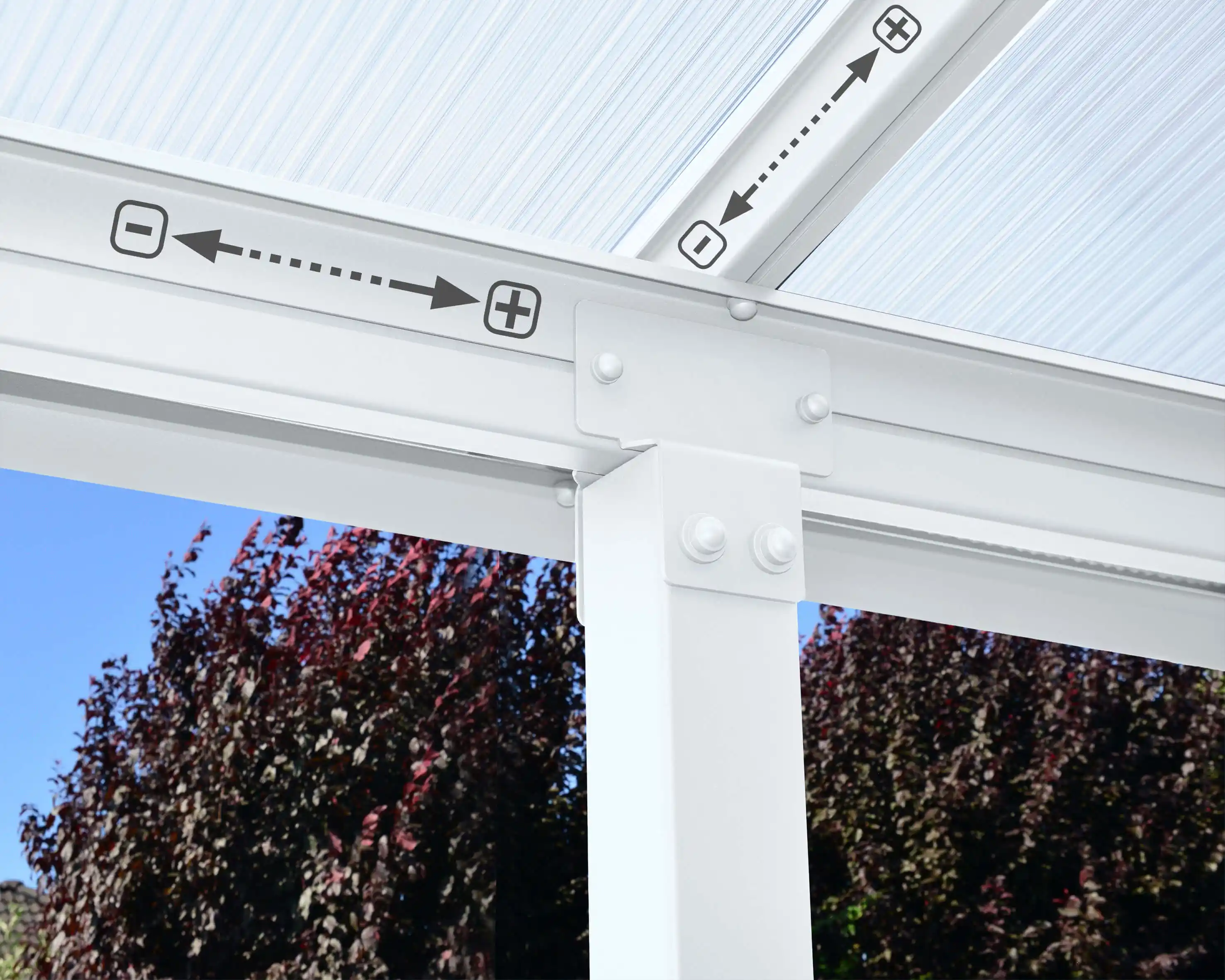 Canopia Olympia 860X294 cm Terrasoverkapping Wit Helder