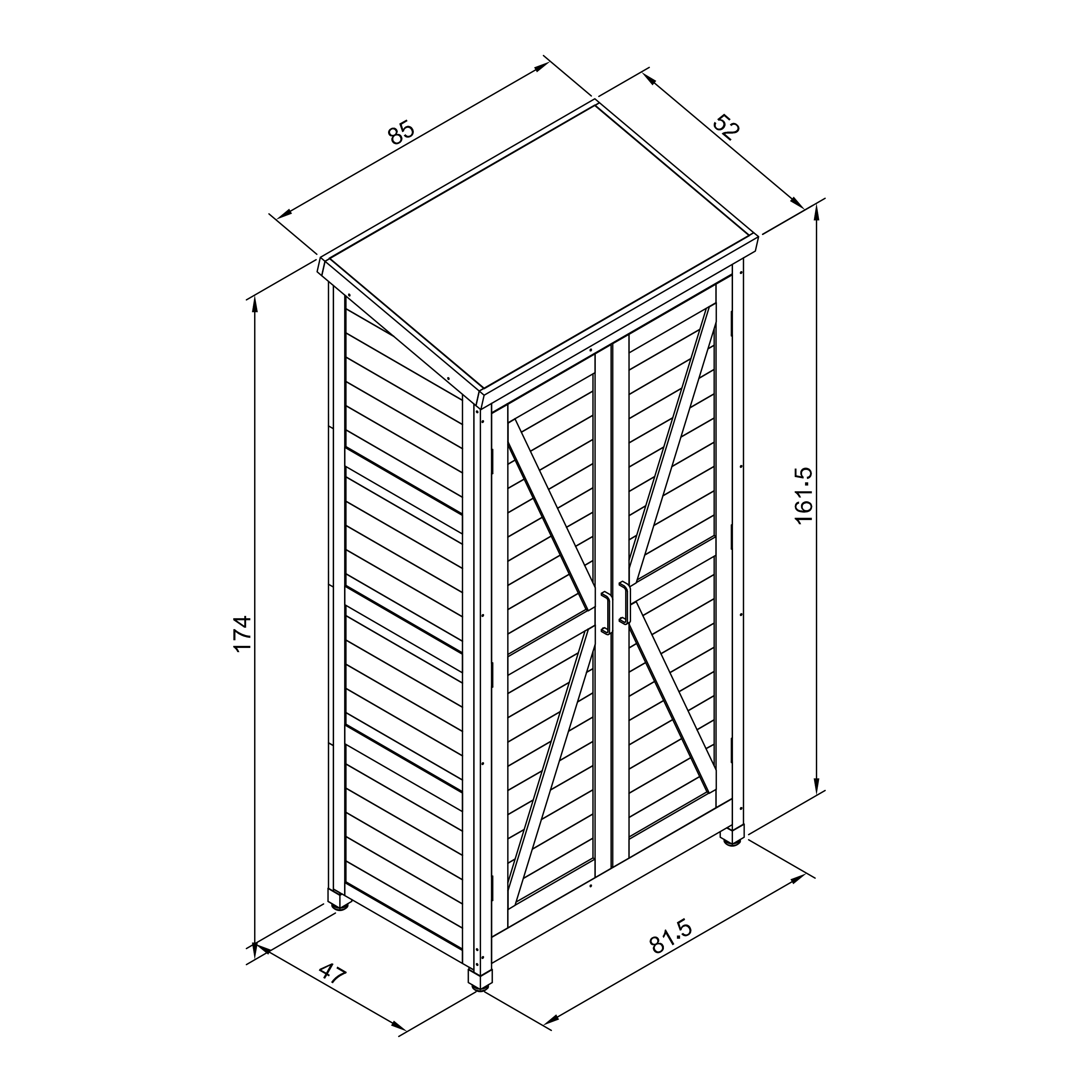 AXI Hugo Gartenschrank aus Holz Braun  