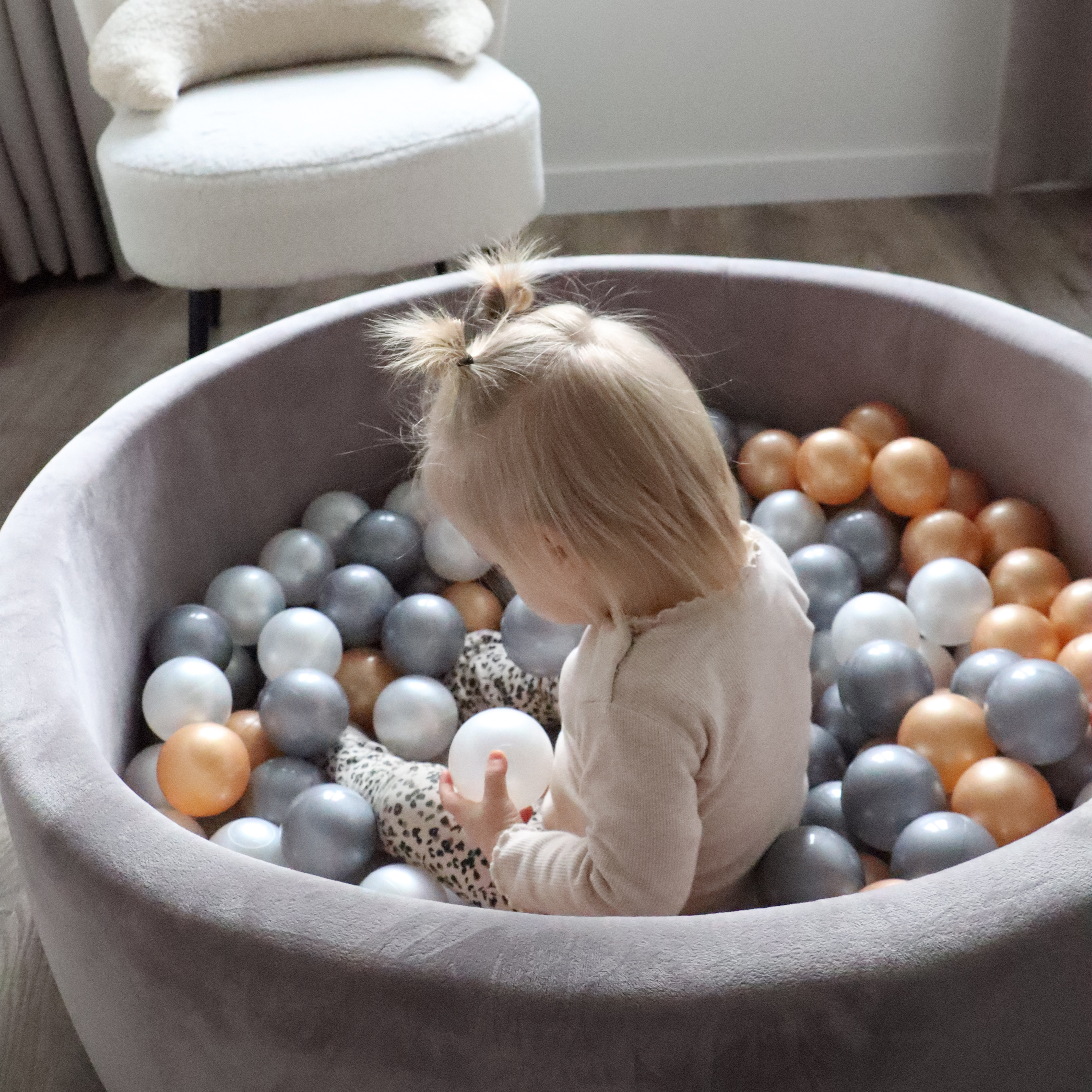 Sunny Boaz Ballpit incl. 260 balls - Grey