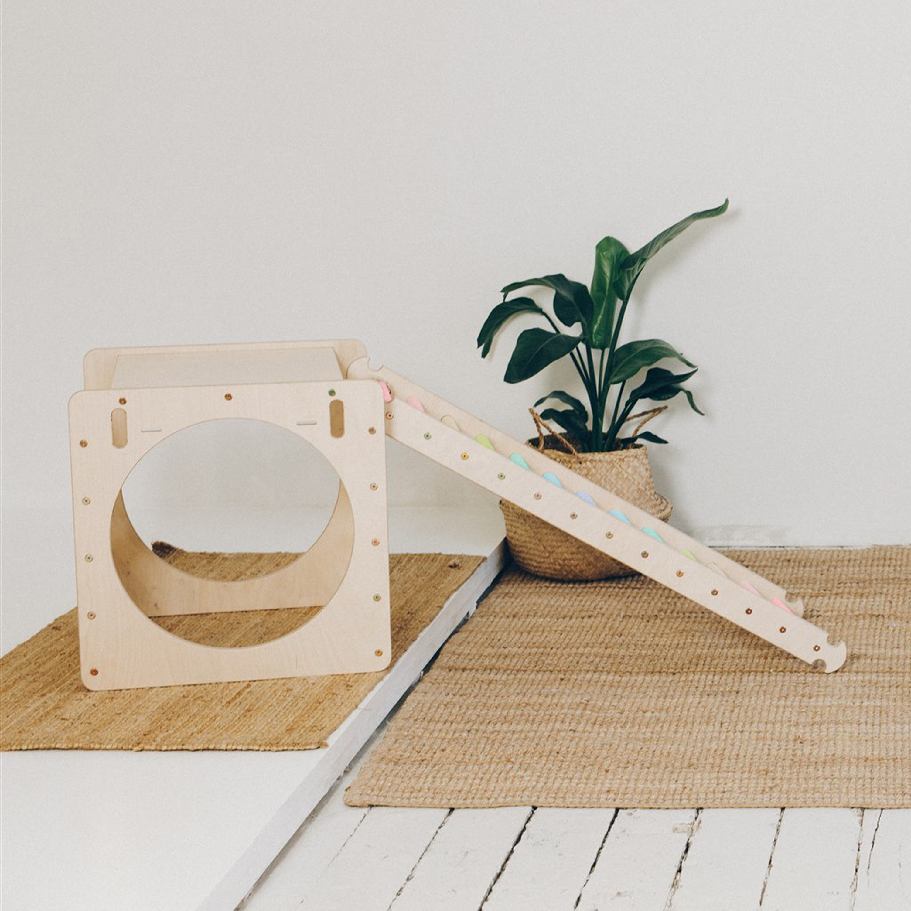KateHaa Houten Activiteiten Kubus met Ladder Pastel-4751038481045 KateHaa Houten Activiteiten Kubus met Ladder Pastel