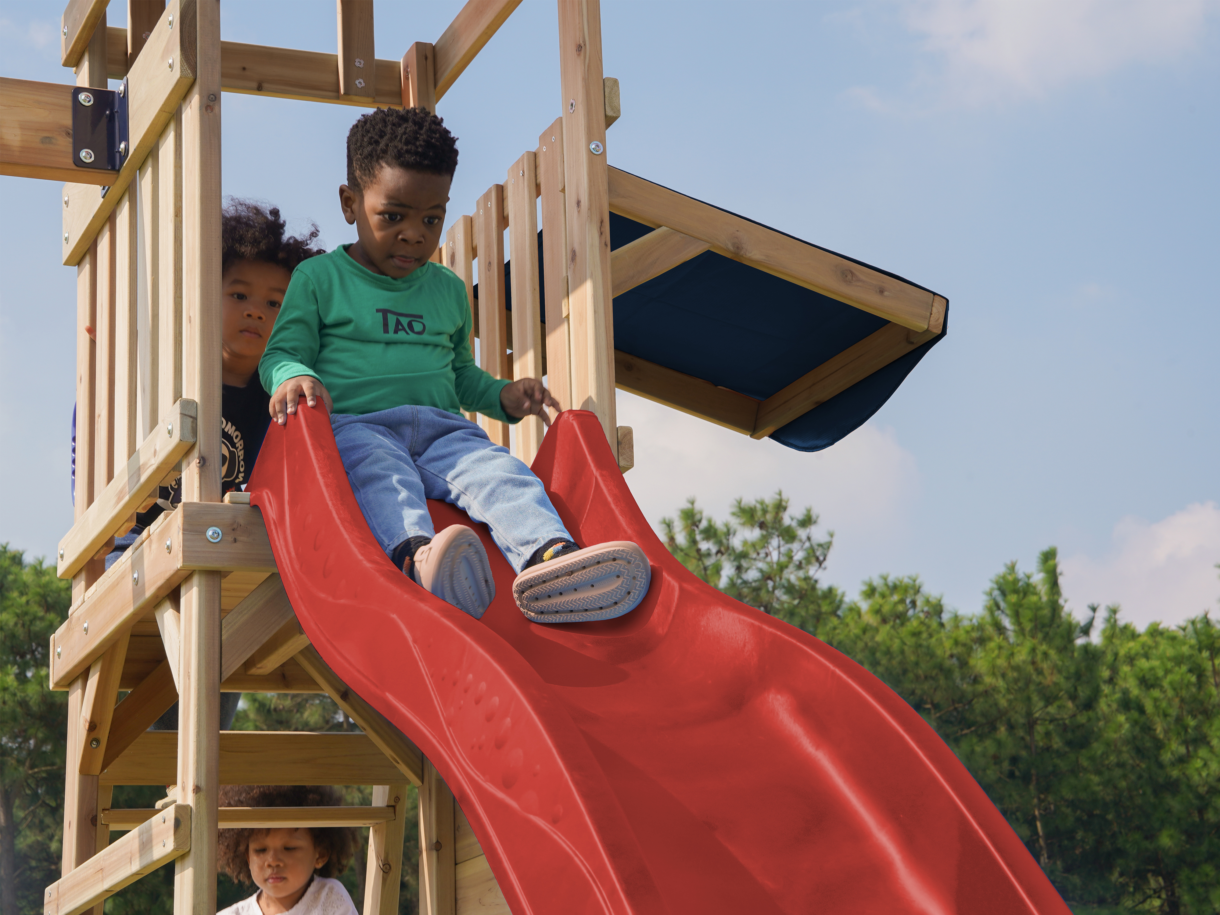 AXI Malik Play Set with Double Swing Brown - Red Slide 