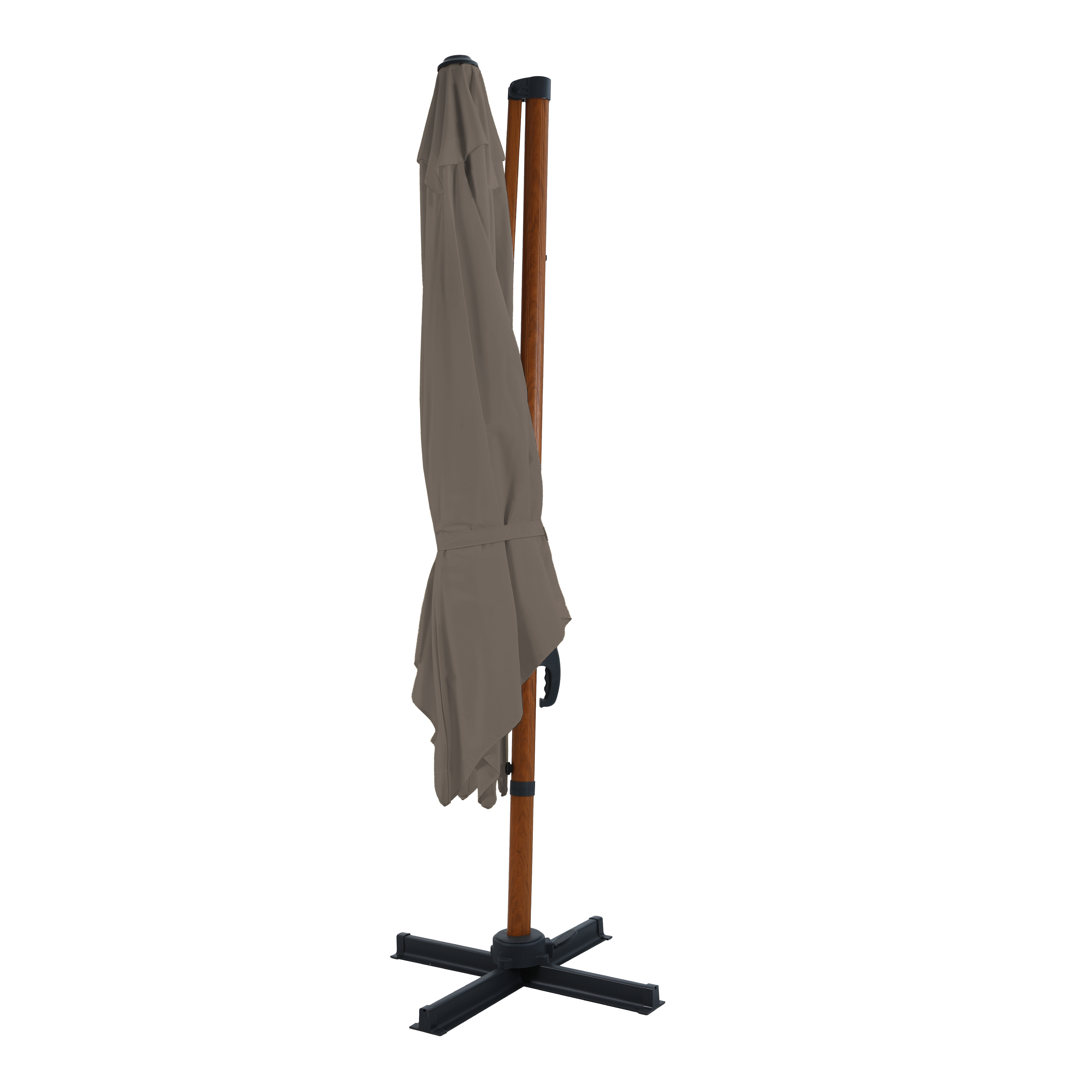 AXI Nima Zweefparasol 300x300 Houtlook/taupe 
