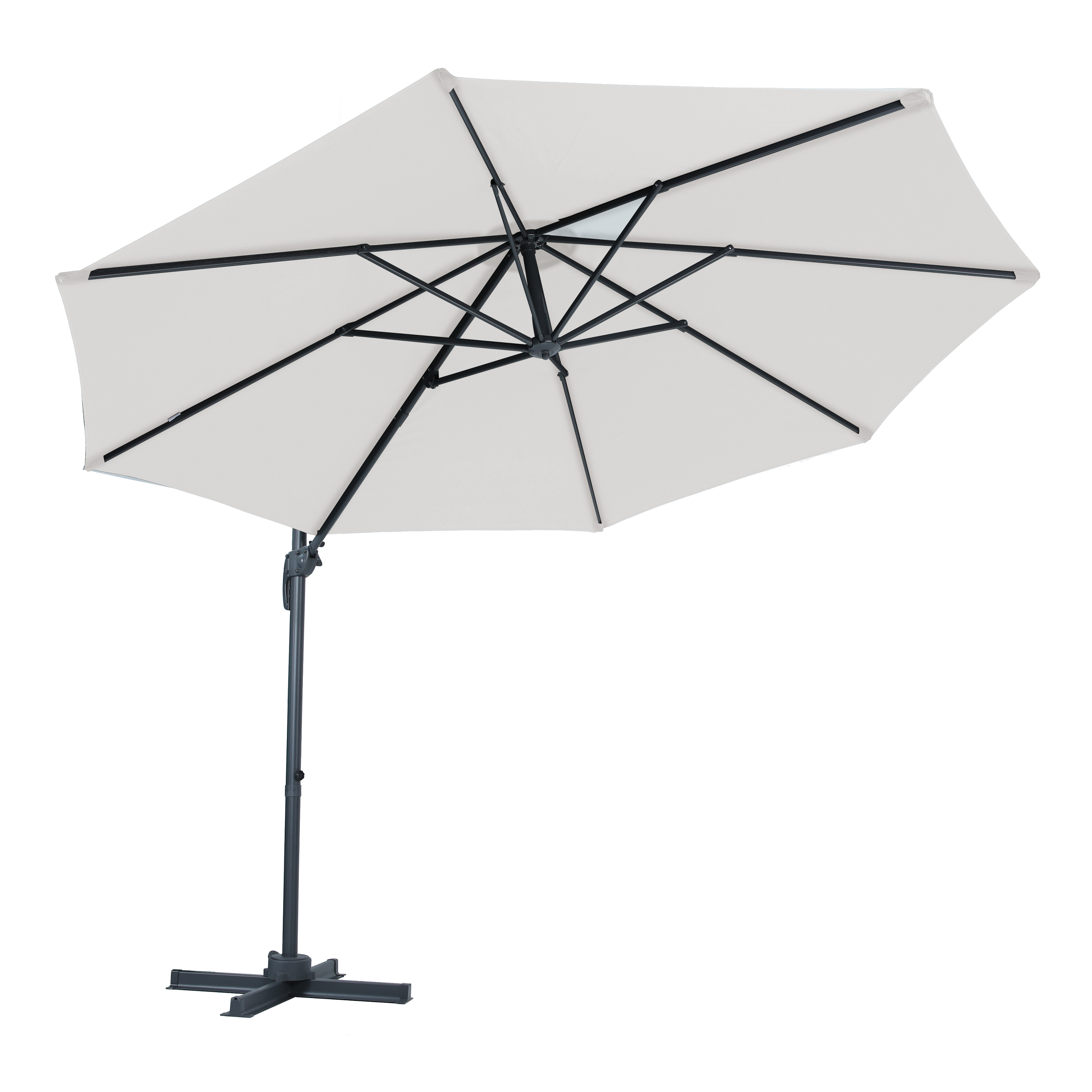 AXI Marisol Ampelschirm Ø 300cm Anthrazit/Beige 