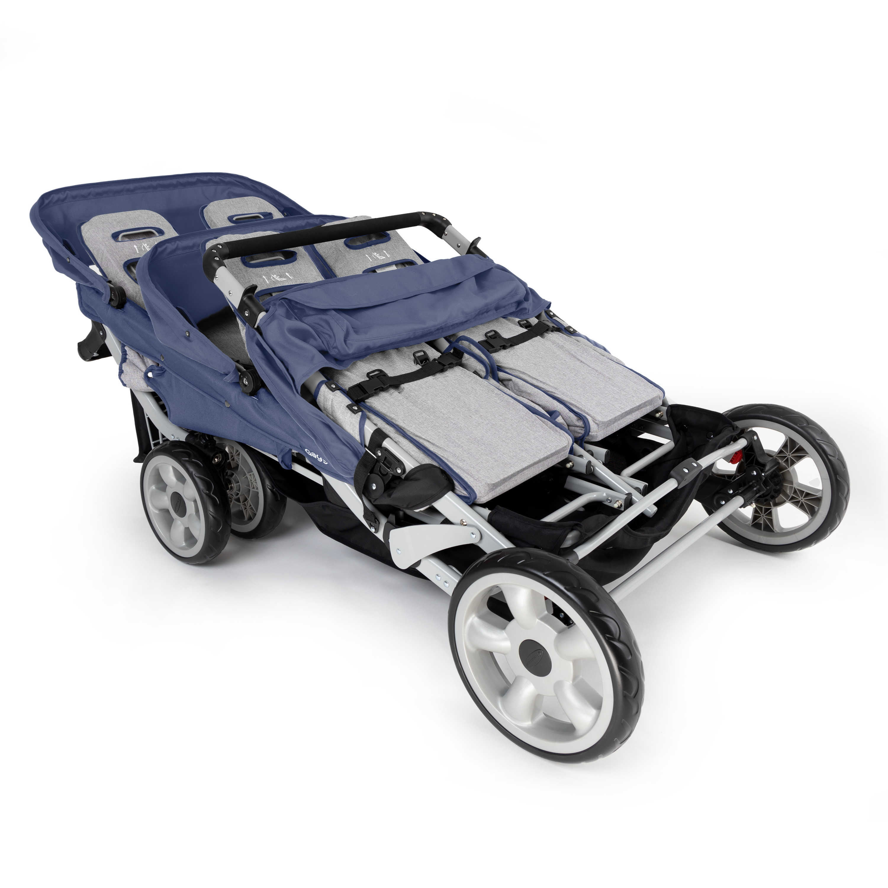 Gaggle Jamboree Kinderwagen für 6 Kinder Blau - Klappbar