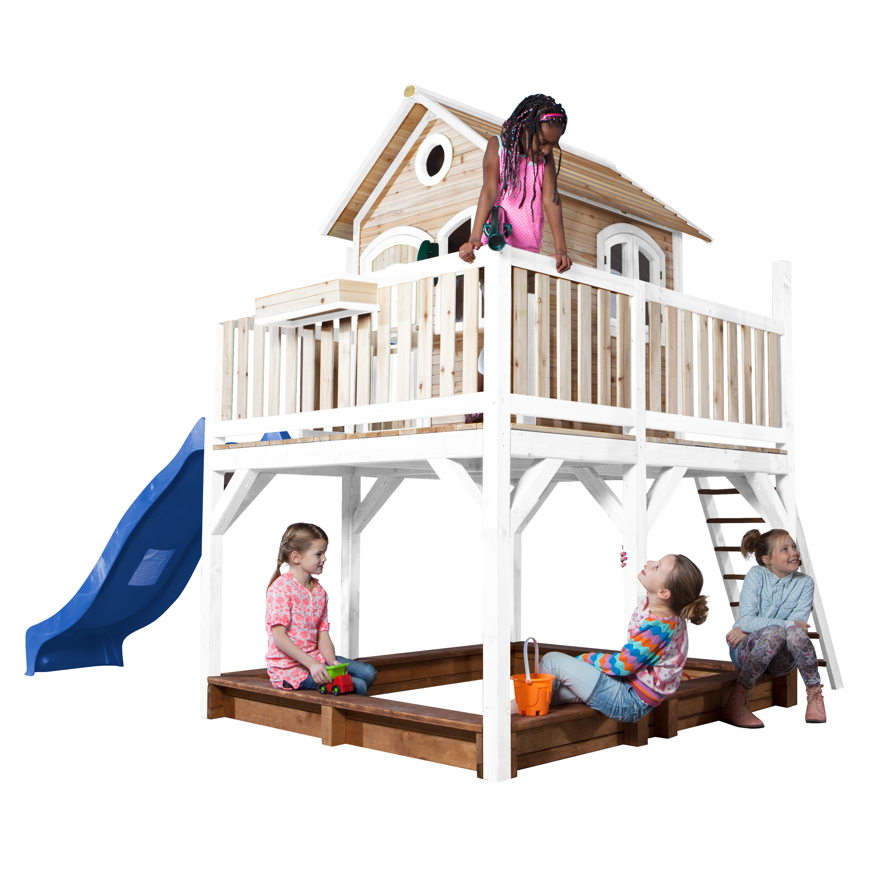 AXI Liam Playhouse Brown/White - Blue Slide