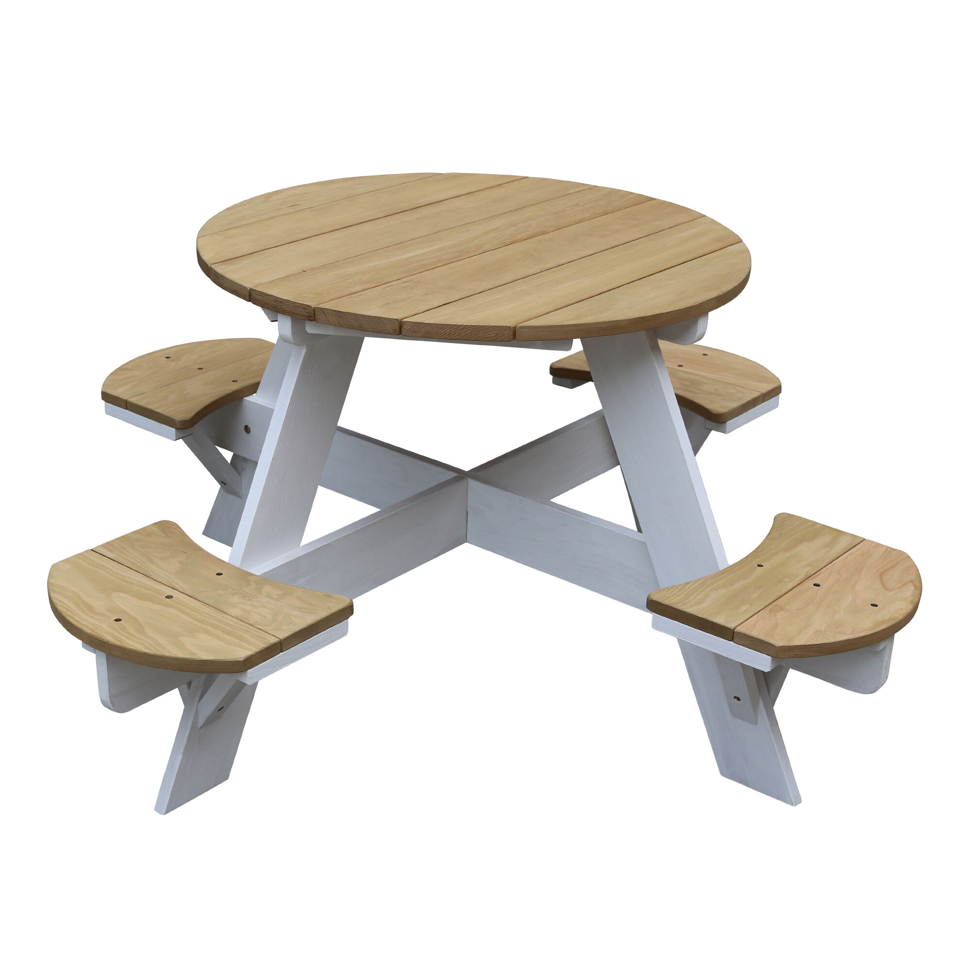AXI UFO Picknicktafel Rond Bruin/wit