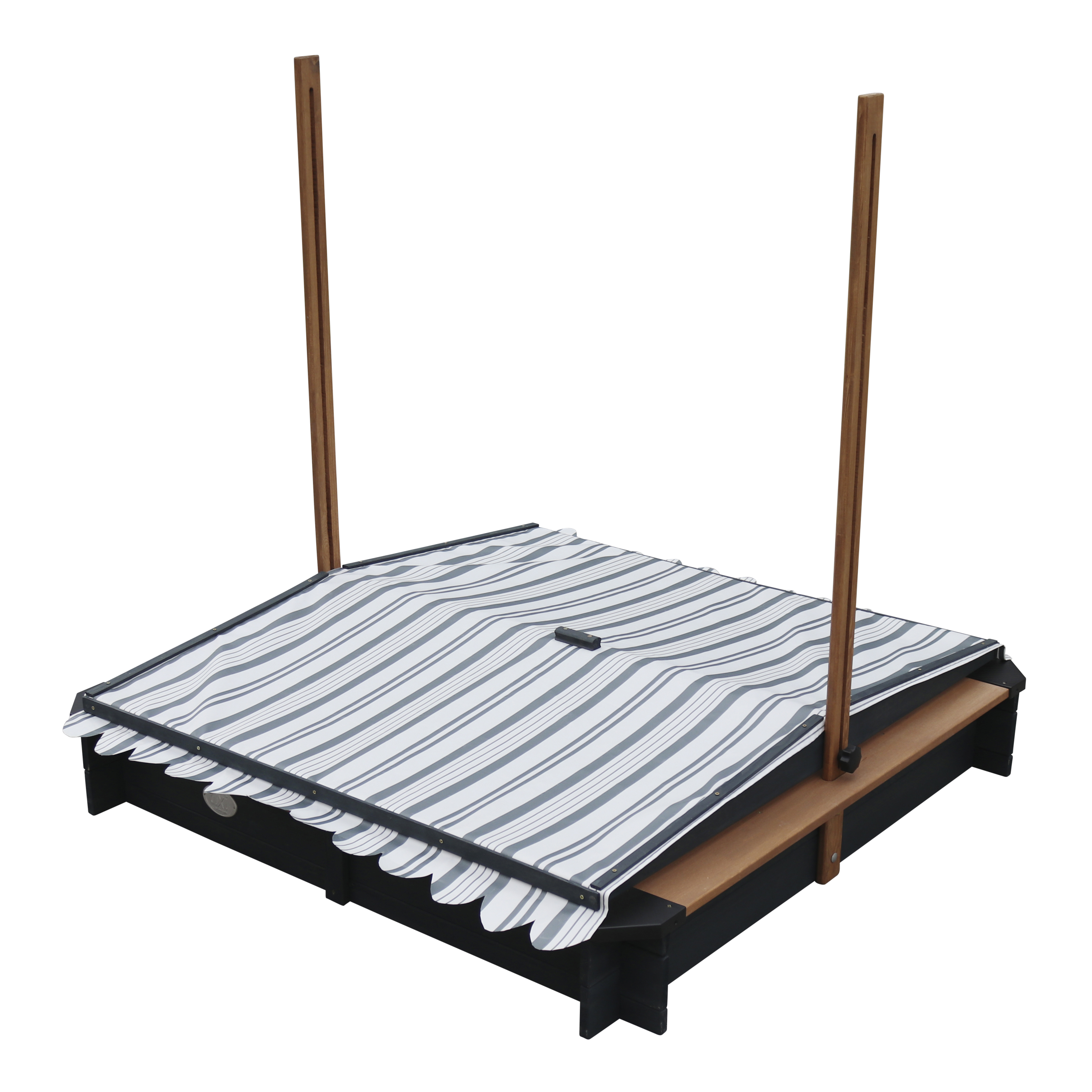 AXI Lily Sandbox with Canopy - 118 x 118 cm - Anthracite/Brown