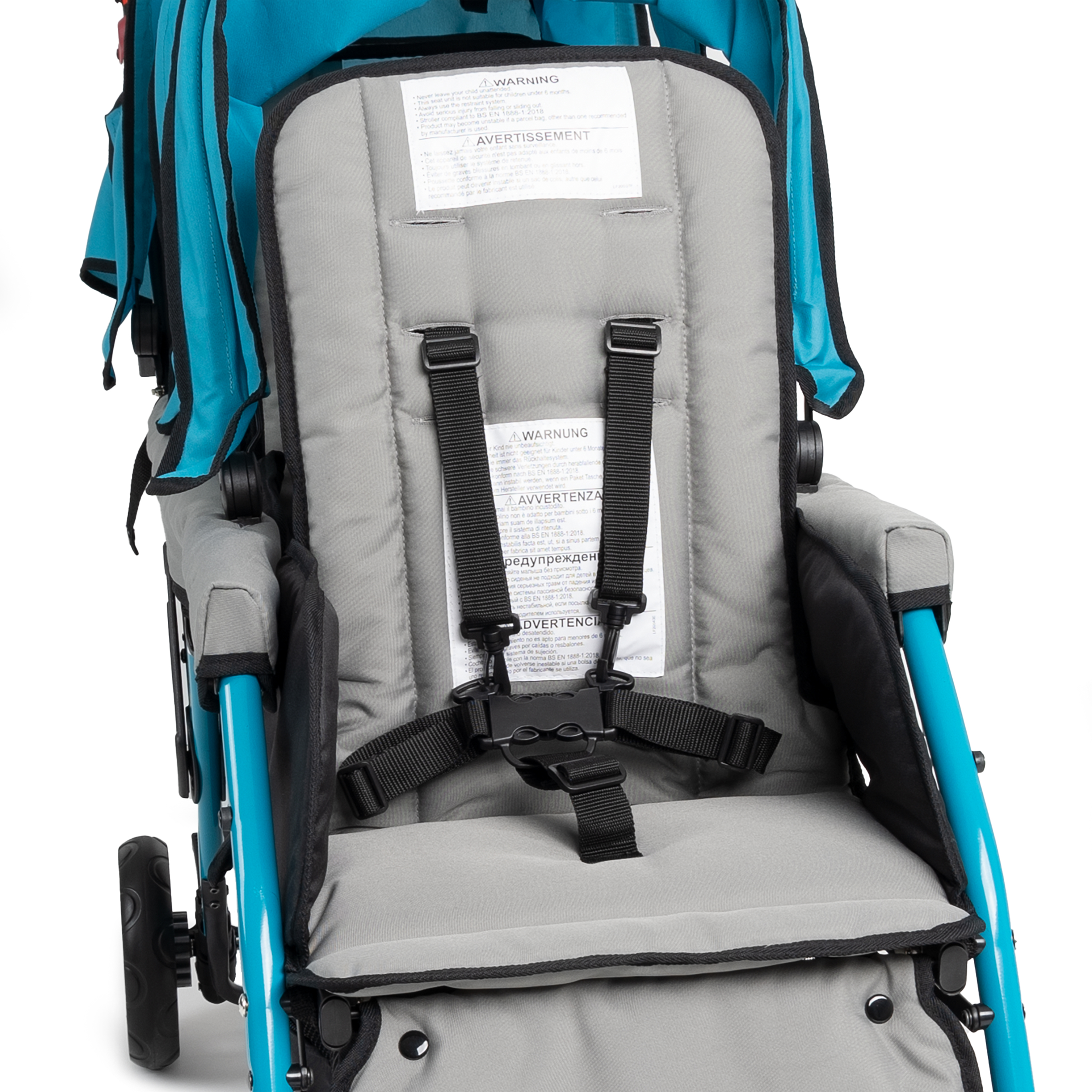 Gaggle Compass Kinderwagen für 3 Kinder Türkis