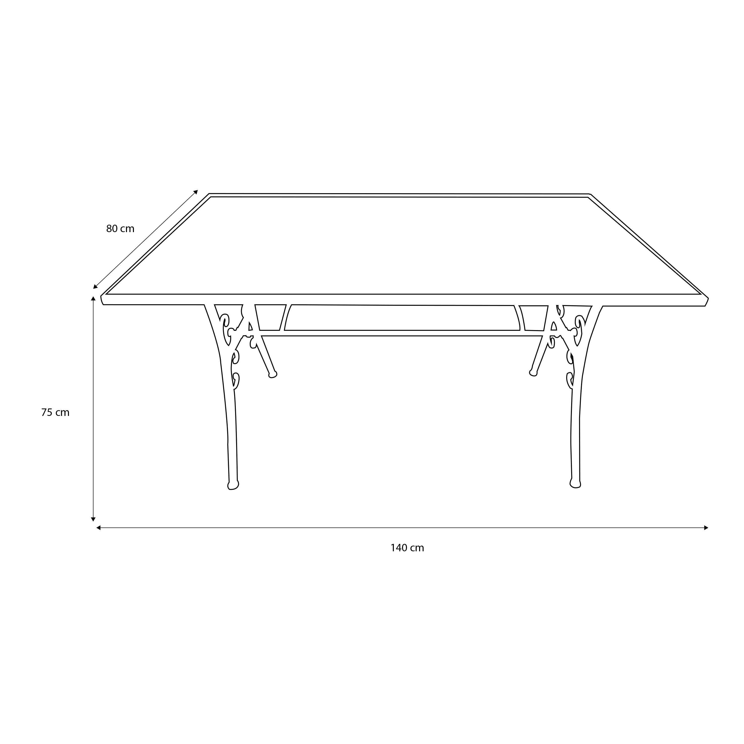 AXI Leonie Mosaik Bistro Set 5-teilig Romantische Rose