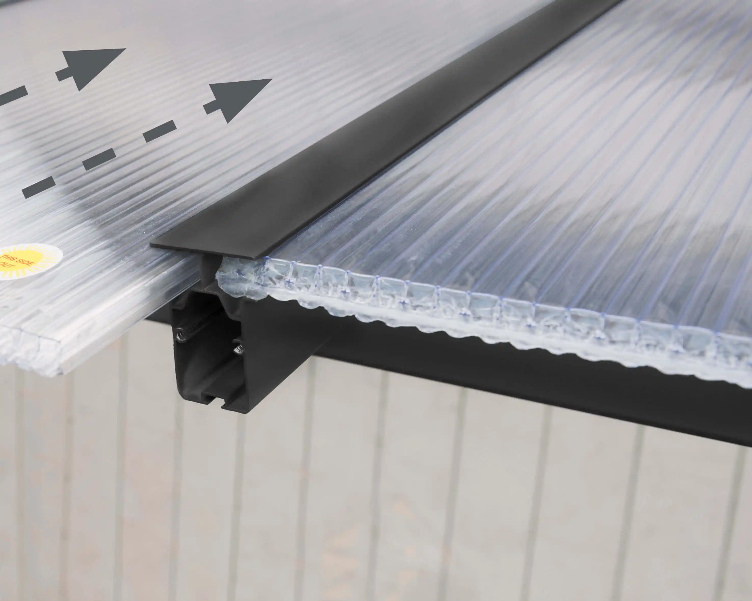 Canopia Olympia 980X294 cm Terrasoverkapping Donkergrijs Helder