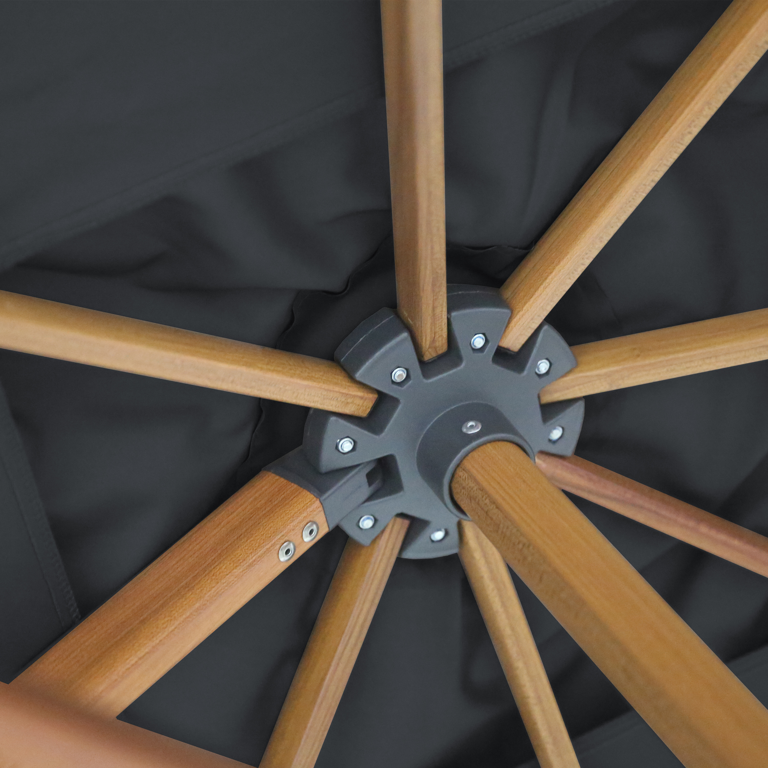 AXI Alina Cantilever Parasol 300x300cm Wood-look/Grey